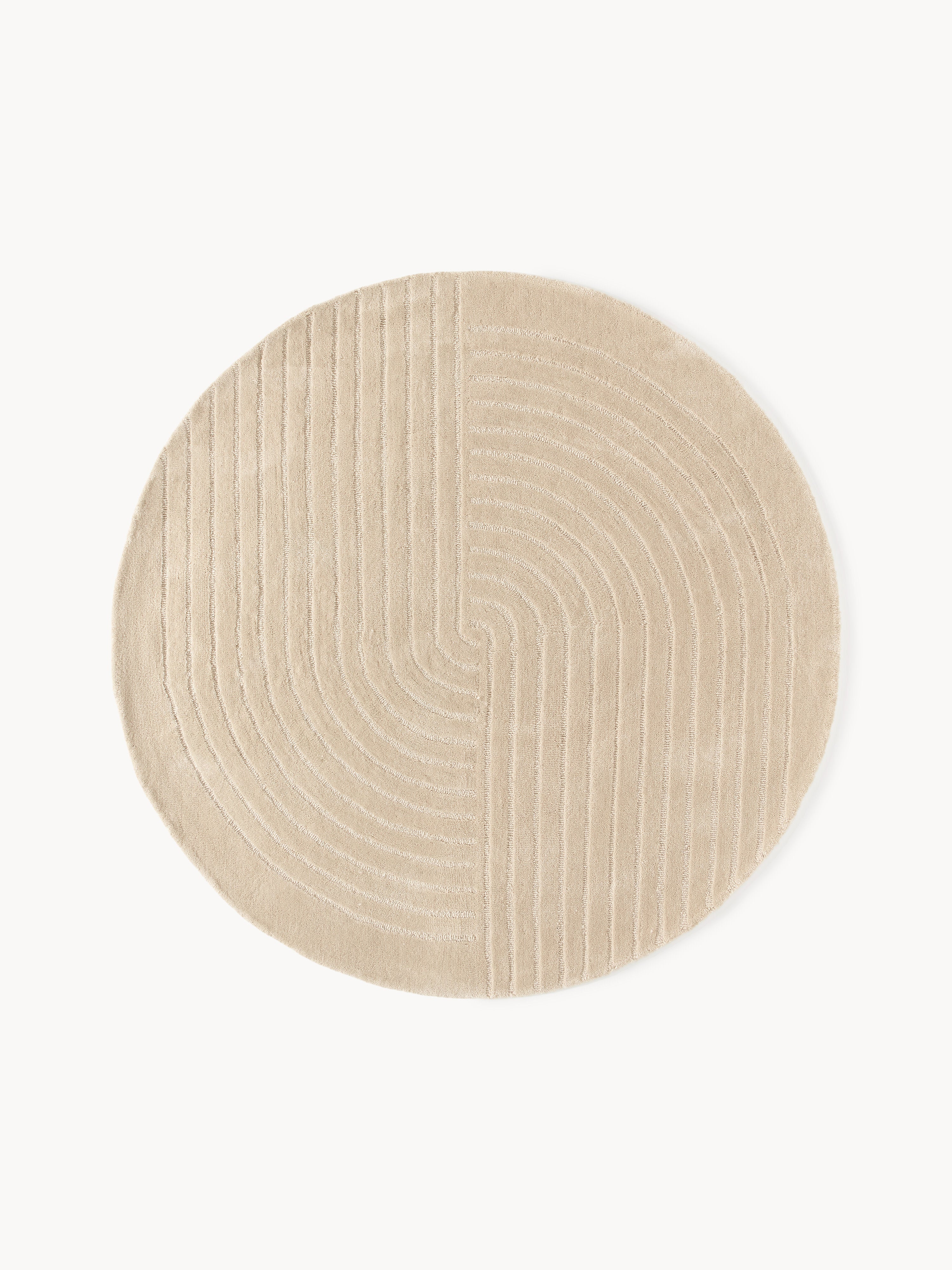 Gallery image 1 - Round Hand-Tufted Wool Rug Mason