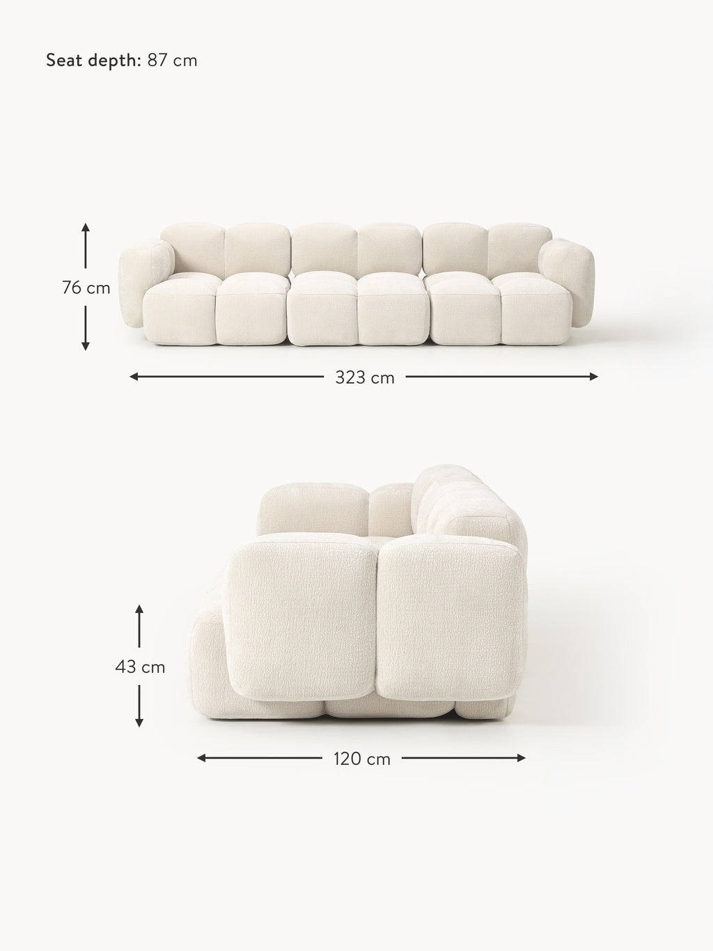 Tayla Modular Sofa (4-seater)