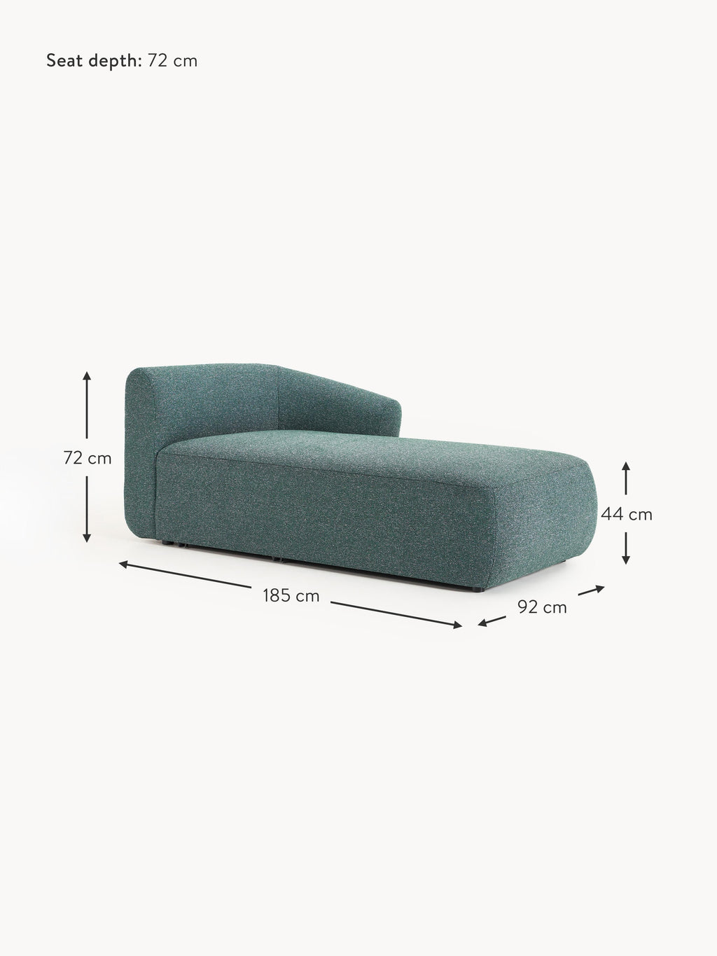 Sofia Bouclé Corner Chaise Module