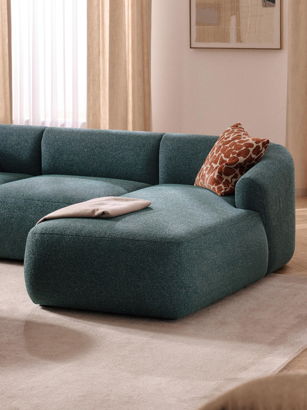 Sofia Bouclé Corner Chaise Module
