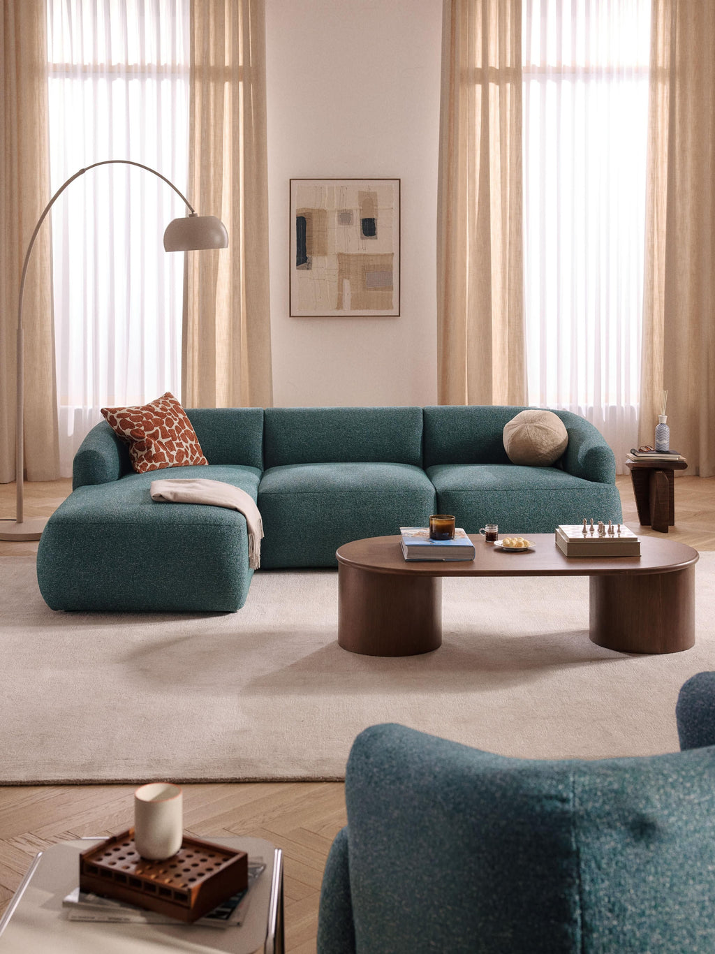 Sofia Bouclé Corner Chaise Module