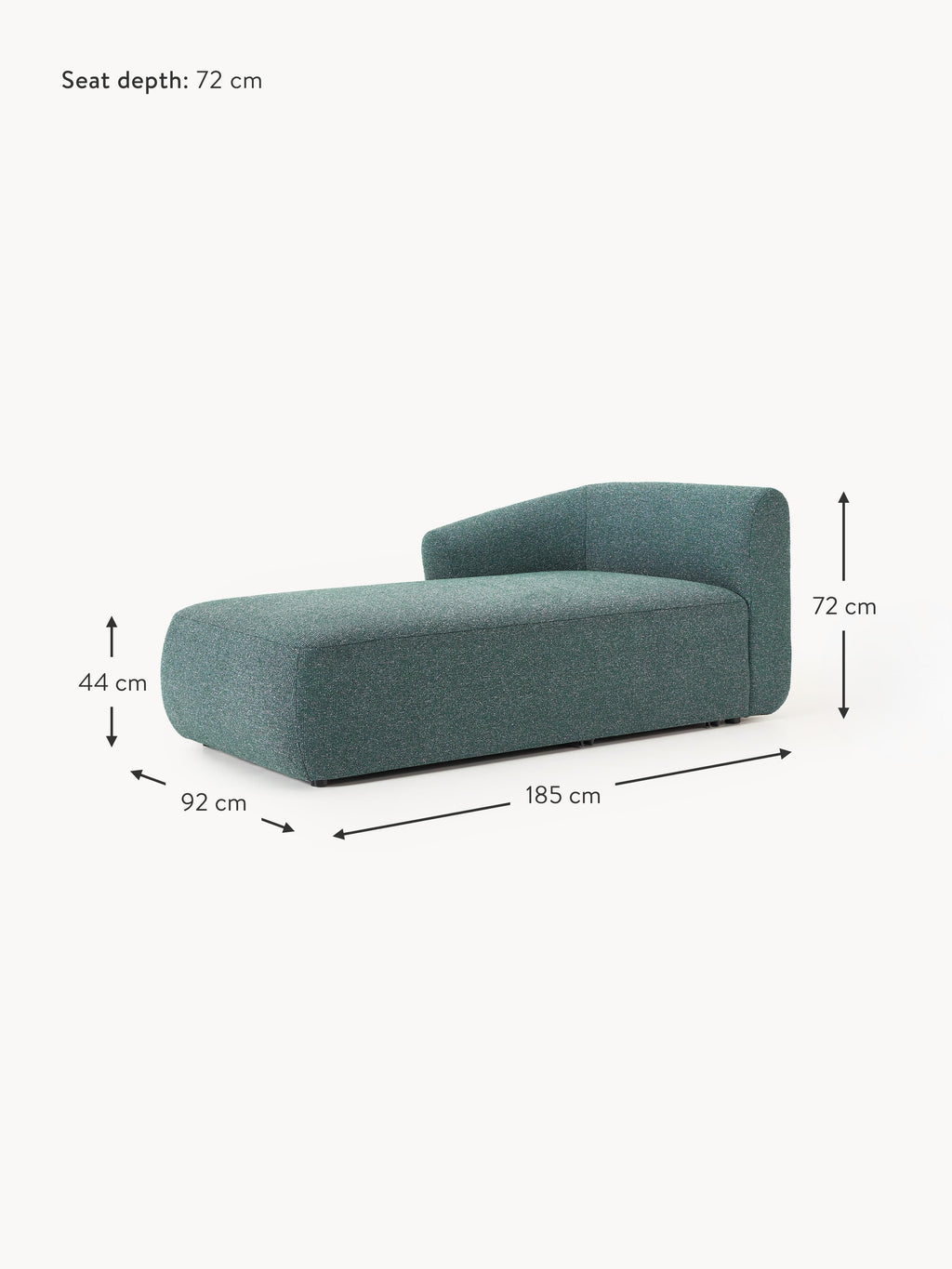 Sofia Bouclé Corner Chaise Module