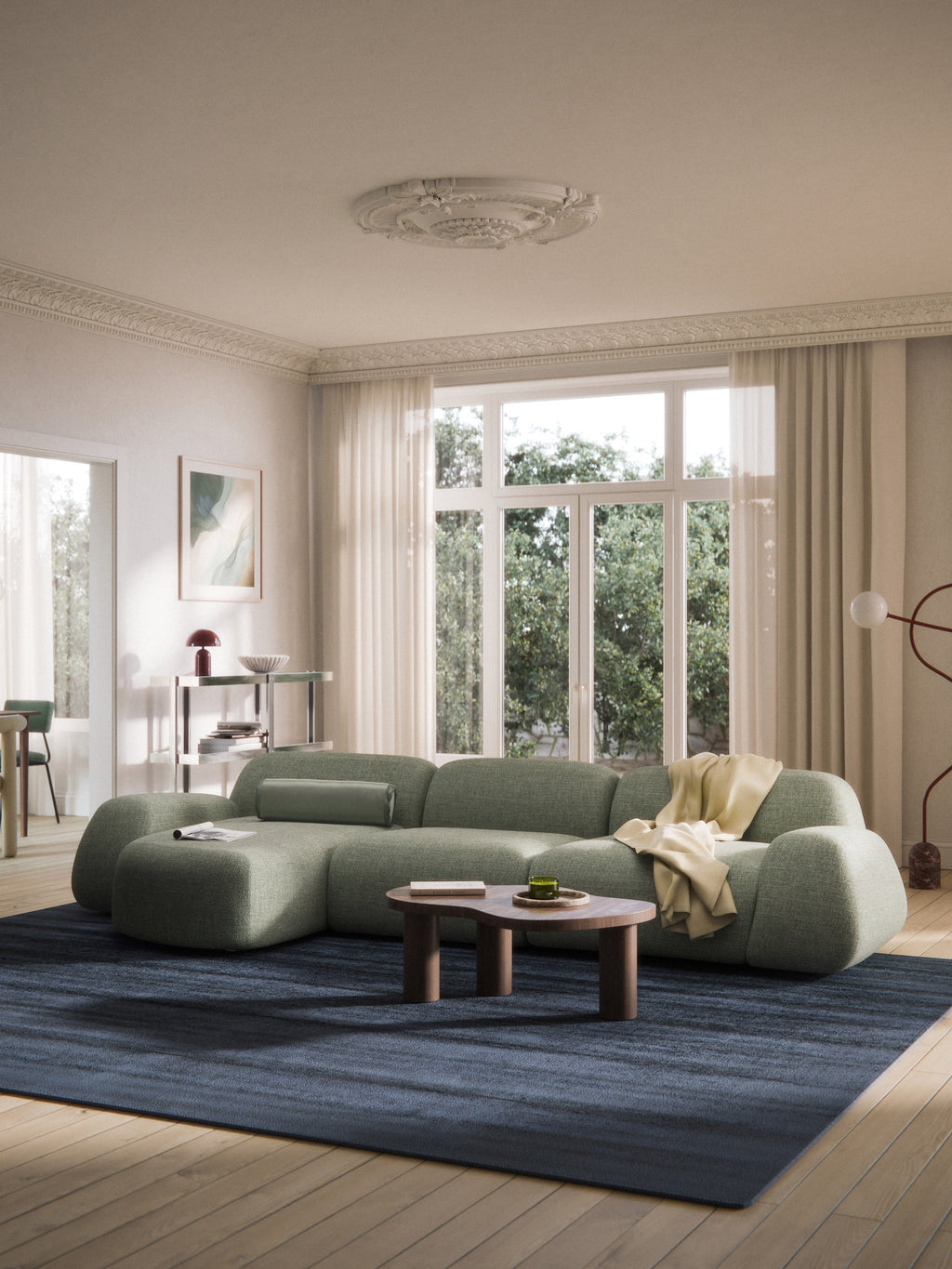 Wolke Modular Bouclé Corner Sofa (4-seater)
