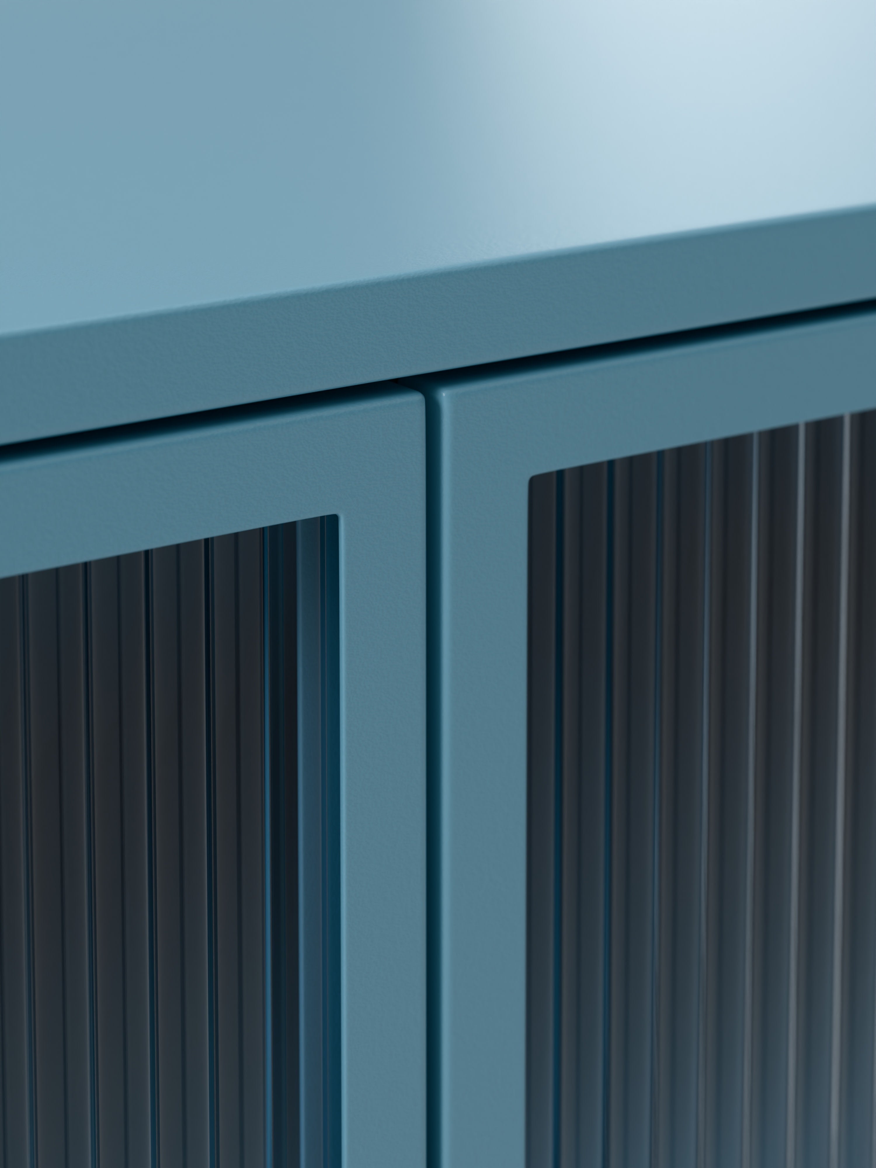 Robyn Metal Sideboard with Glass Front