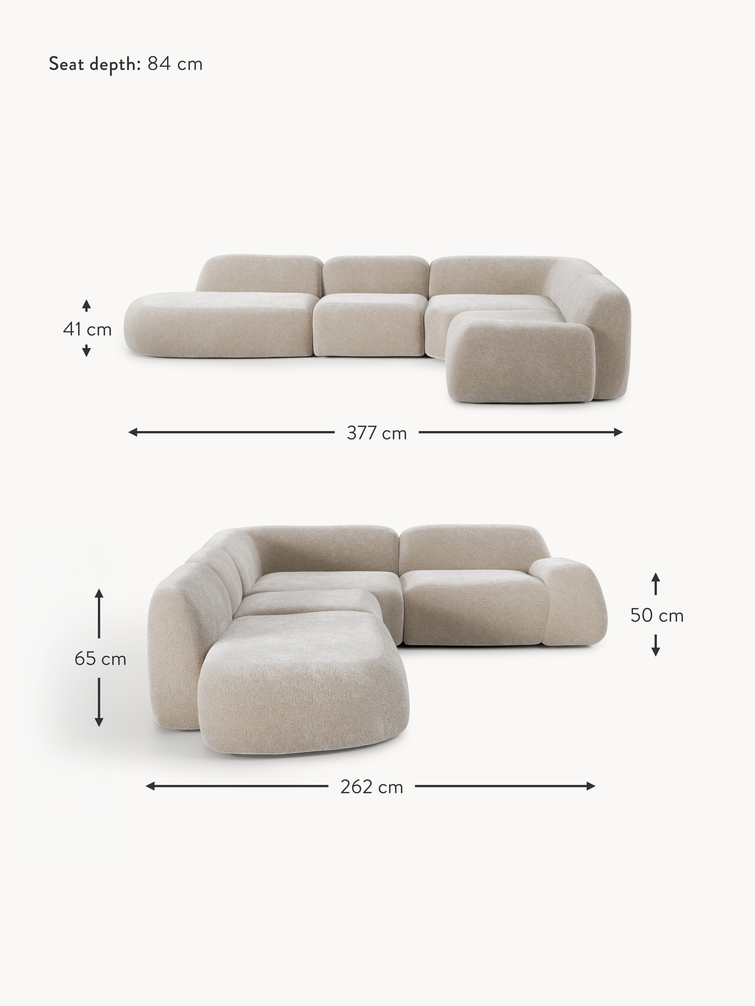 Wolke XL Modular Corner Sofa with Chaise End
