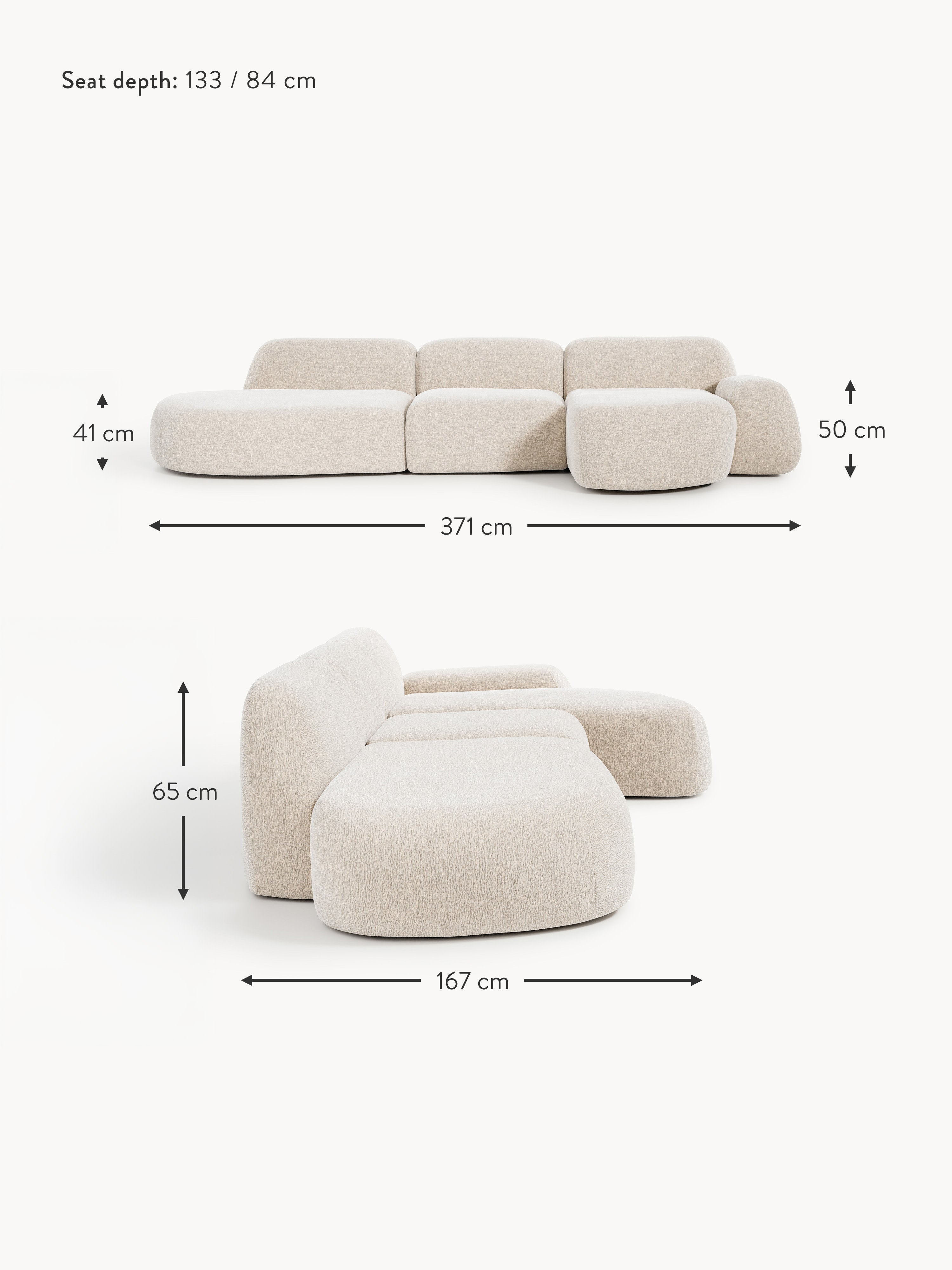 Wolke Modular Corner Sofa (4-seater) with Chaise End