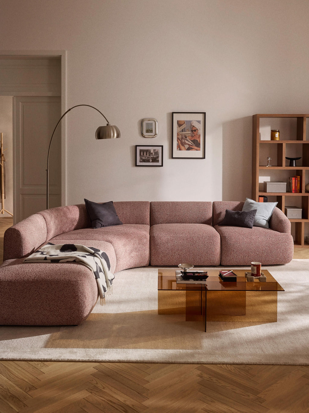 Sofia Modular Bouclé Corner Sofa (4-seater)