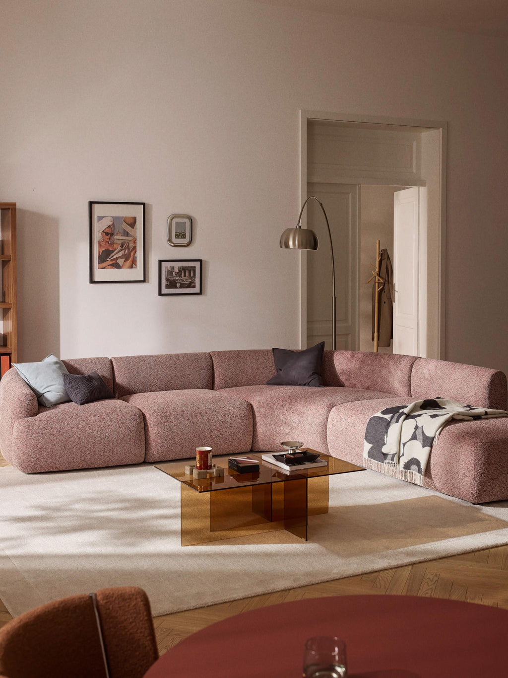 Sofia Modular Bouclé Corner Sofa (4-seater)