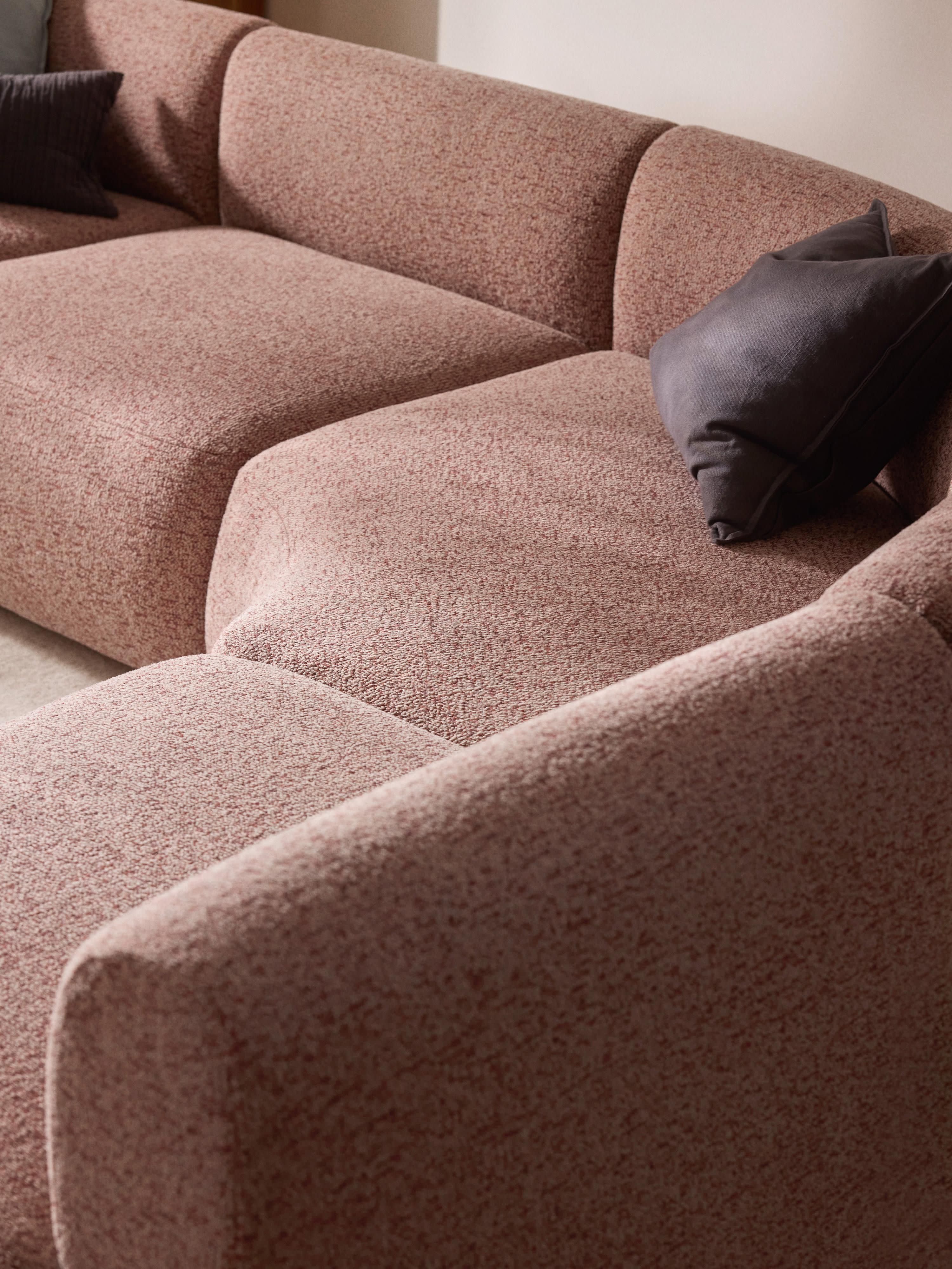 Sofia Modular Bouclé Corner Sofa (4-seater)