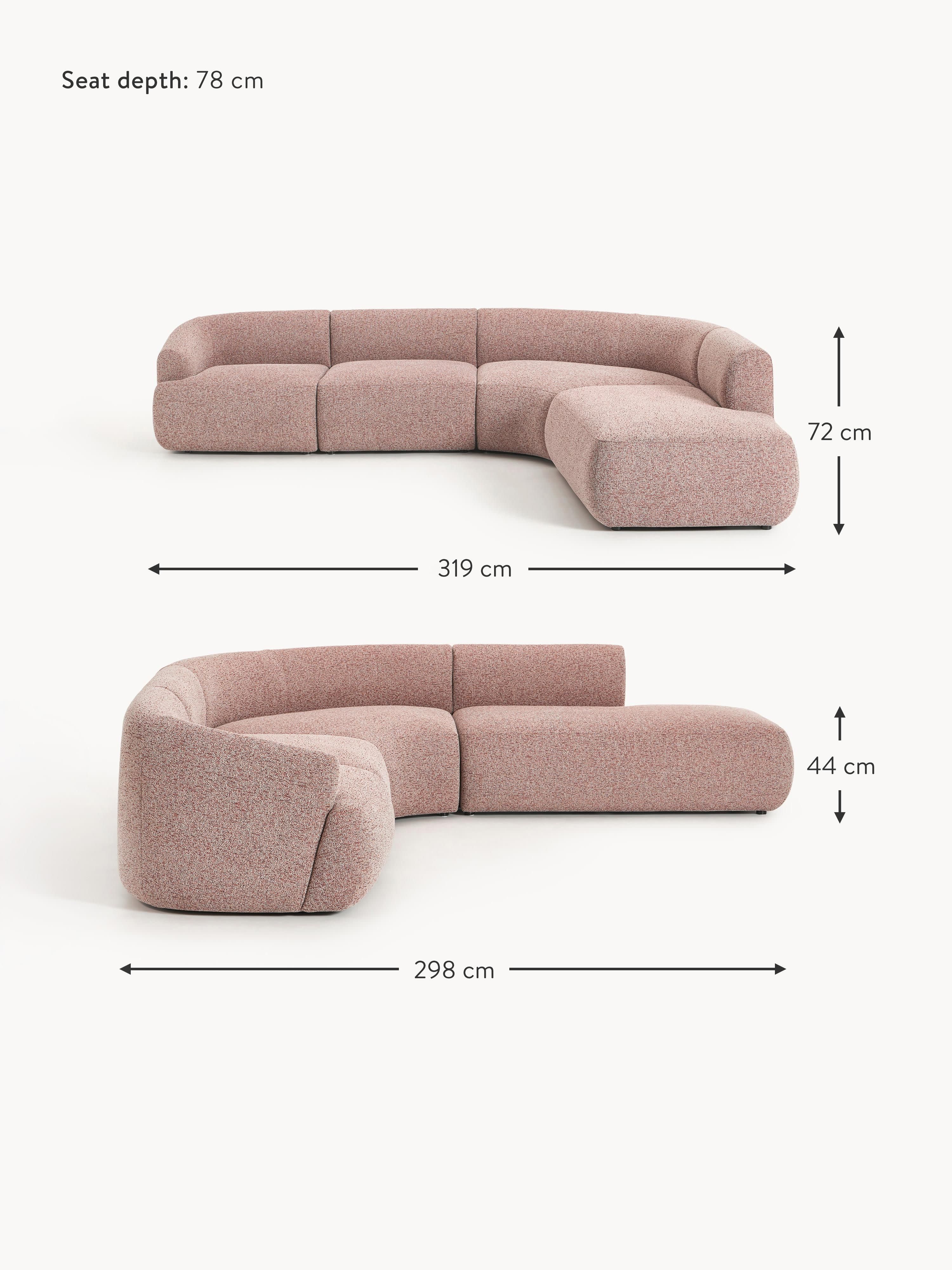 Sofia Modular Bouclé Corner Sofa (4-seater)
