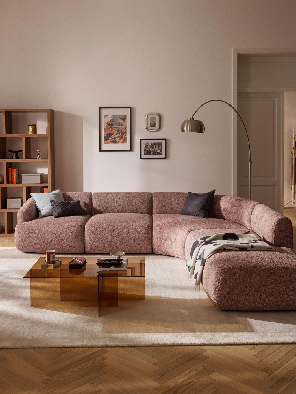 Sofia Modular Bouclé Corner Sofa (4-seater)