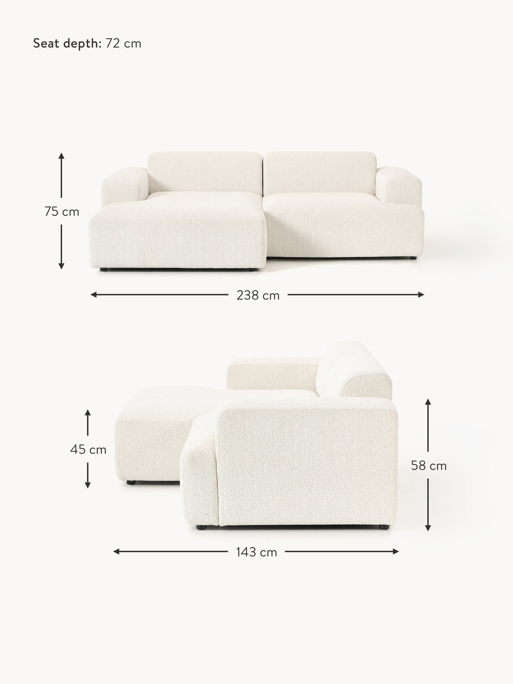 Melva Corner Sofa (3-seater)