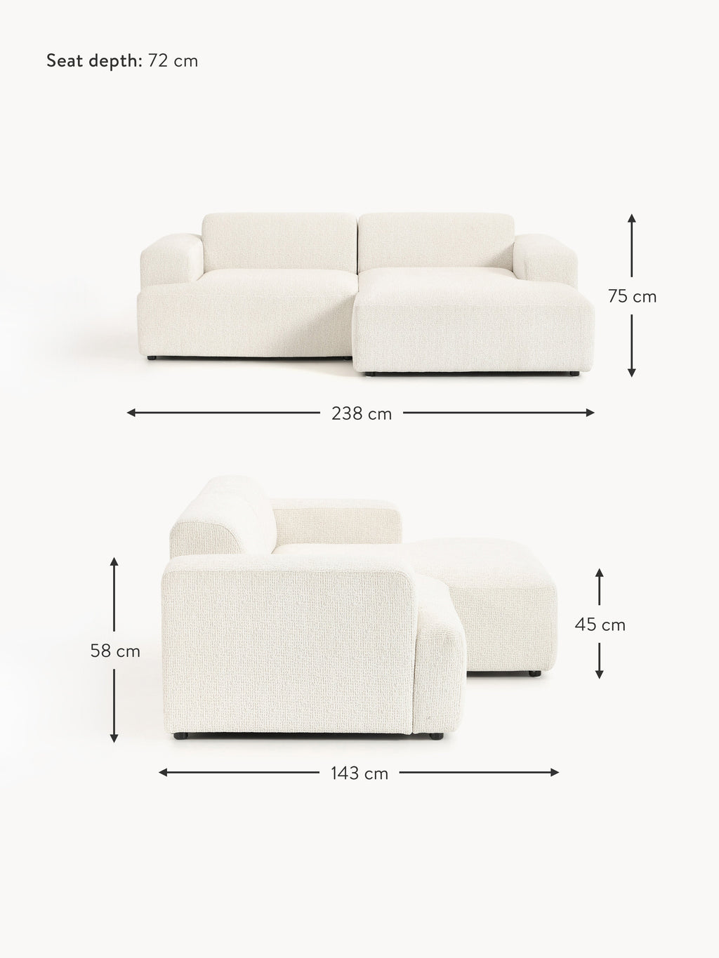 Melva Corner Sofa (3-seater)