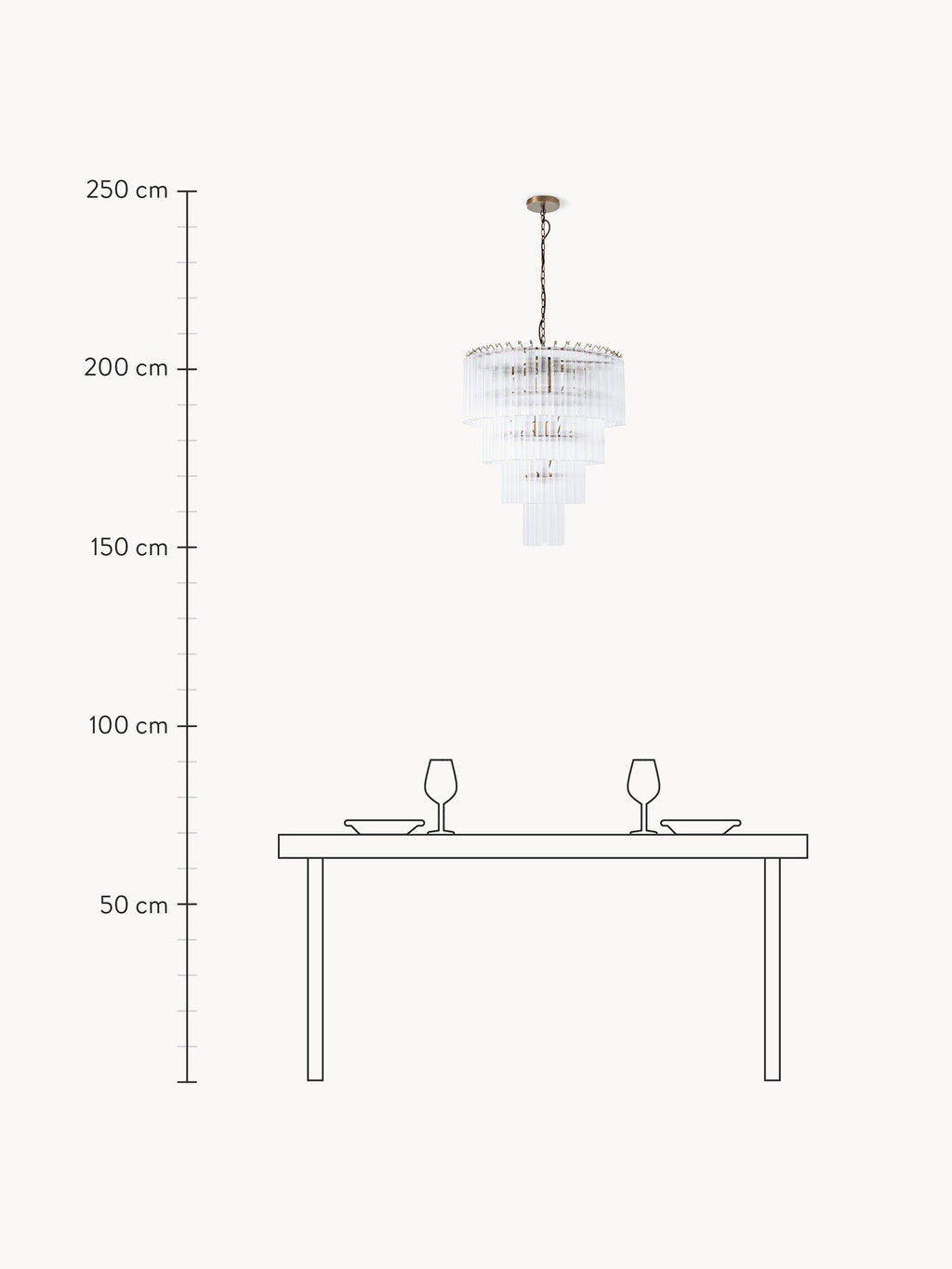 Janae Large Glass Chandelier