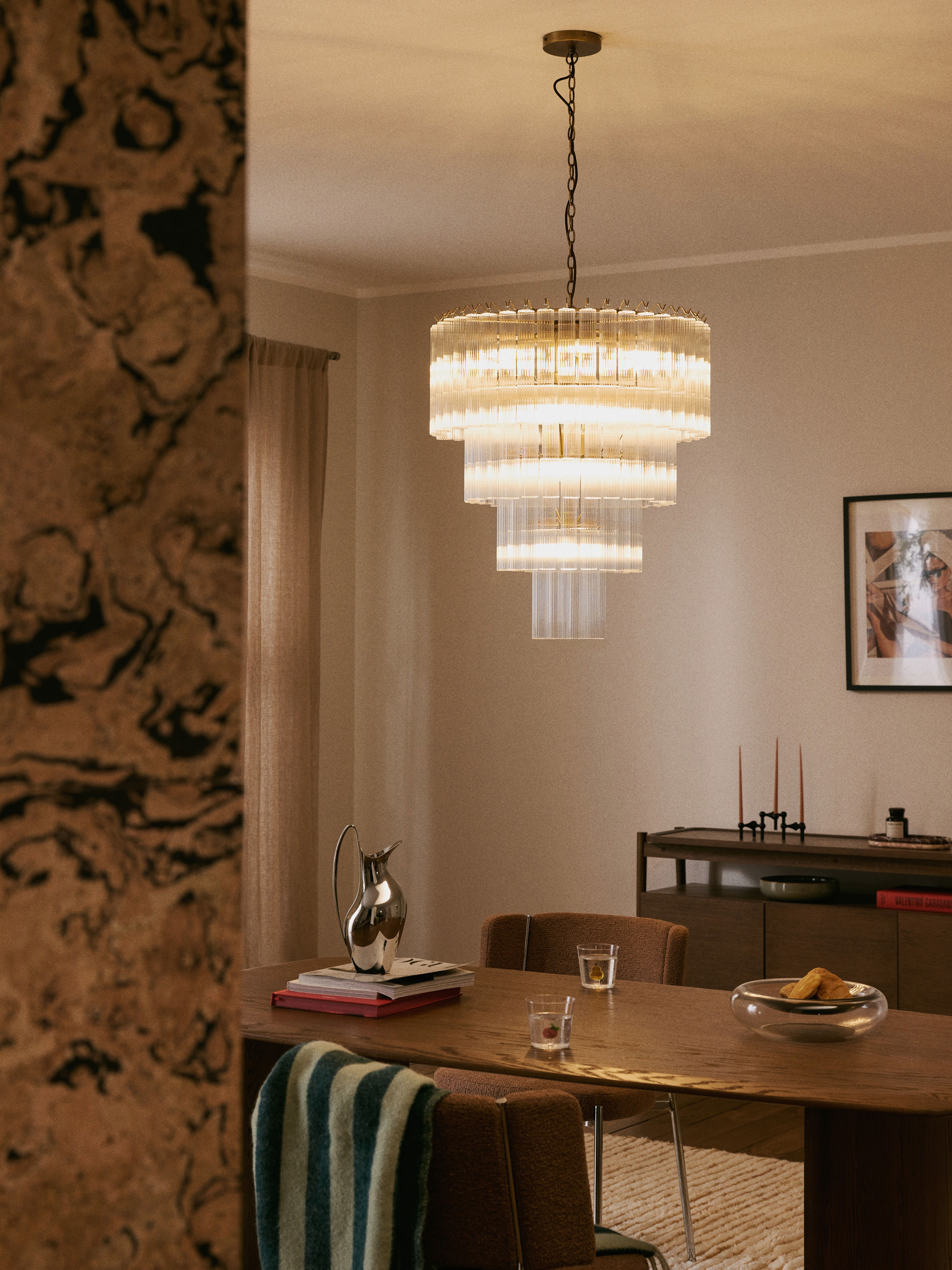 Janae Large Glass Chandelier