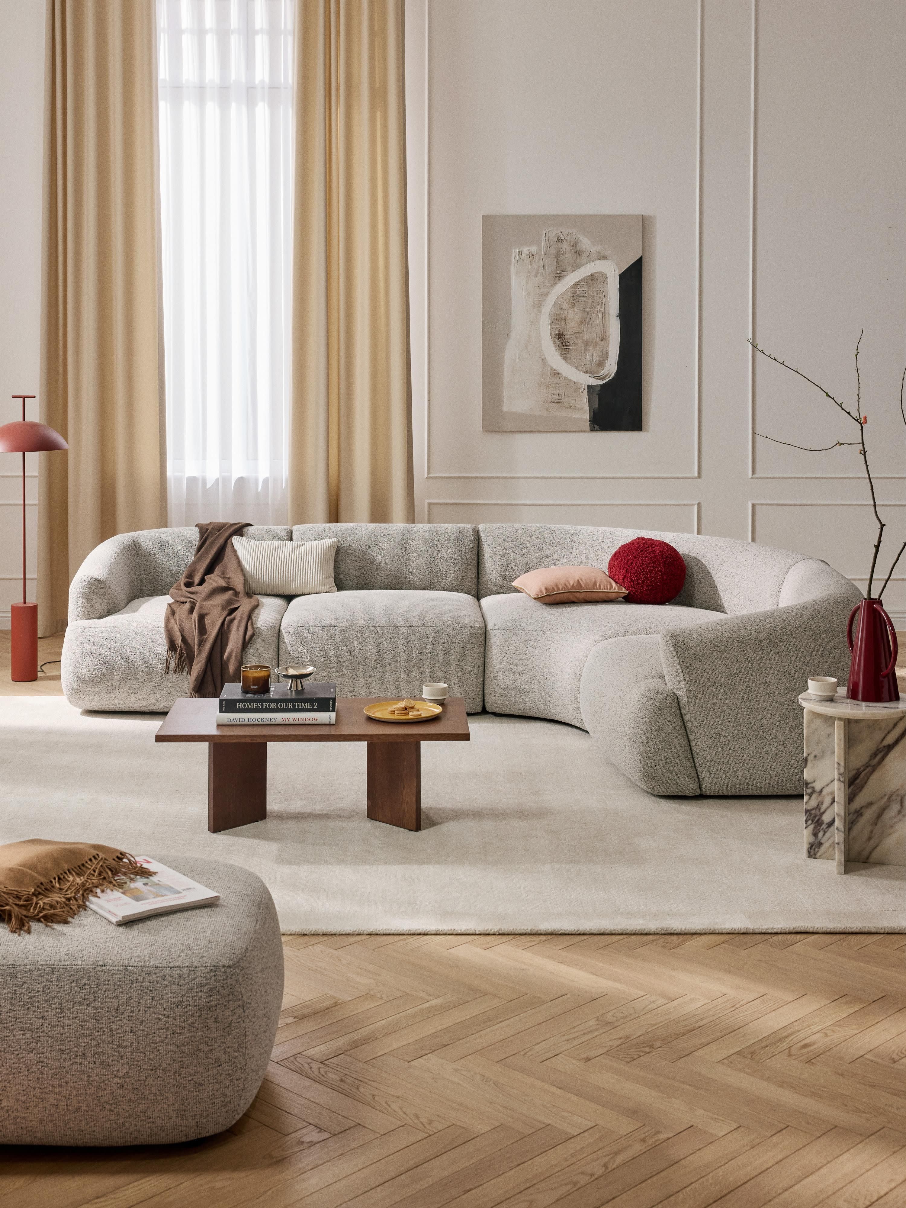 Sofia Modular Bouclé Corner Sofa (4-seater)