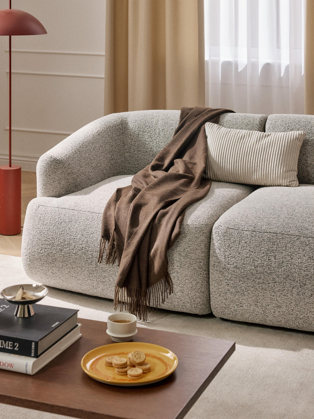 Sofia Modular Bouclé Corner Sofa (4-seater)