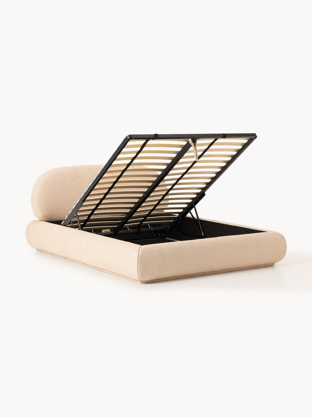 Alba Upholstered Bouclé Bed with Storage
