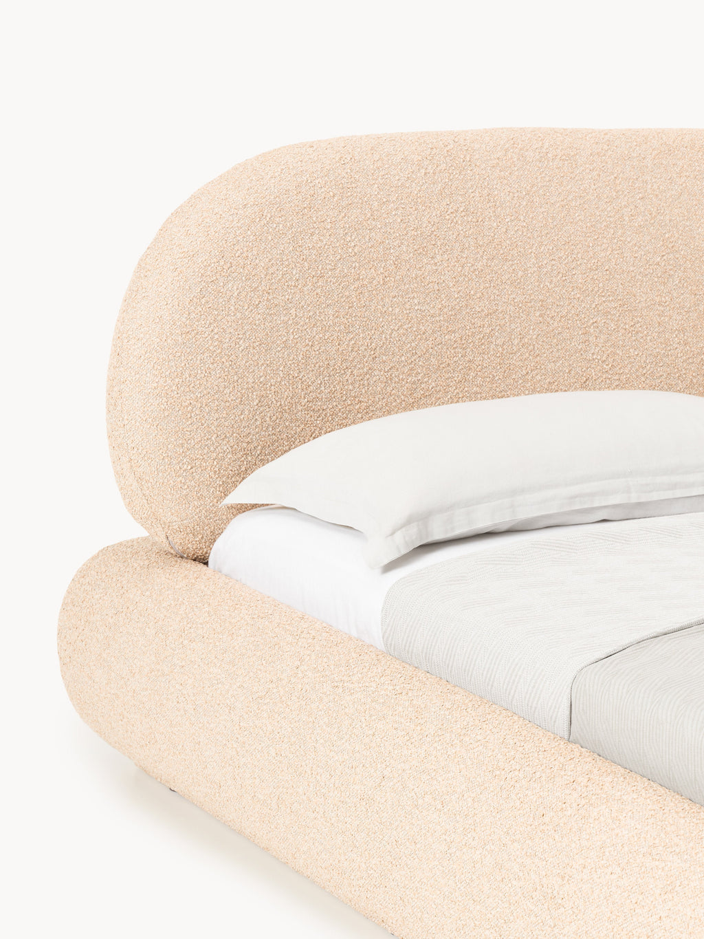 Alba Upholstered Bouclé Bed with Storage