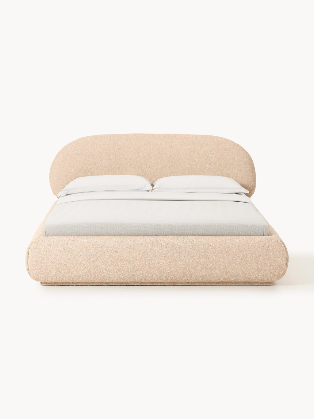Alba Upholstered Bouclé Bed with Storage