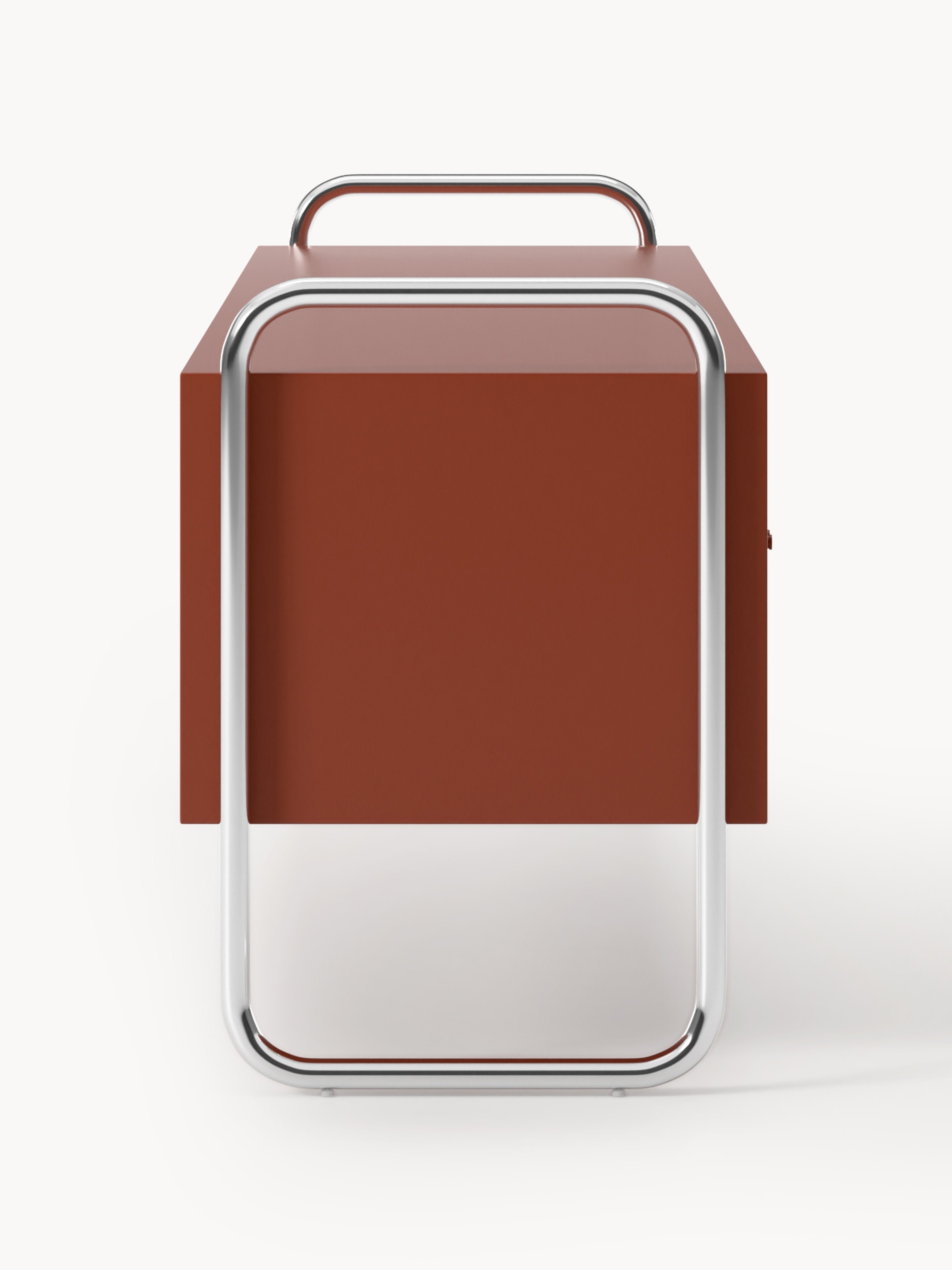 Robyn Metal Lowboard with Glass Front