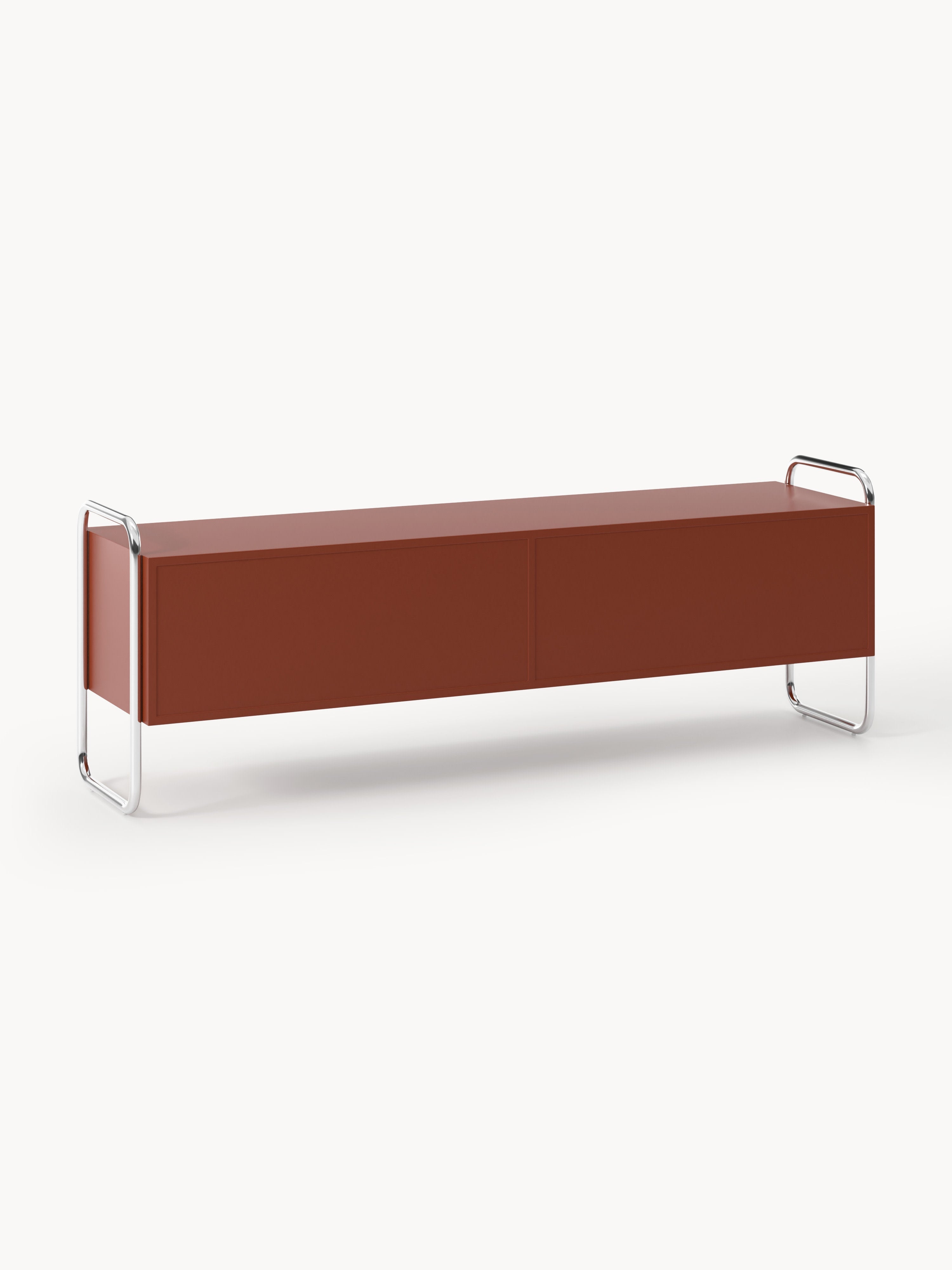 Robyn Metal Lowboard with Glass Front