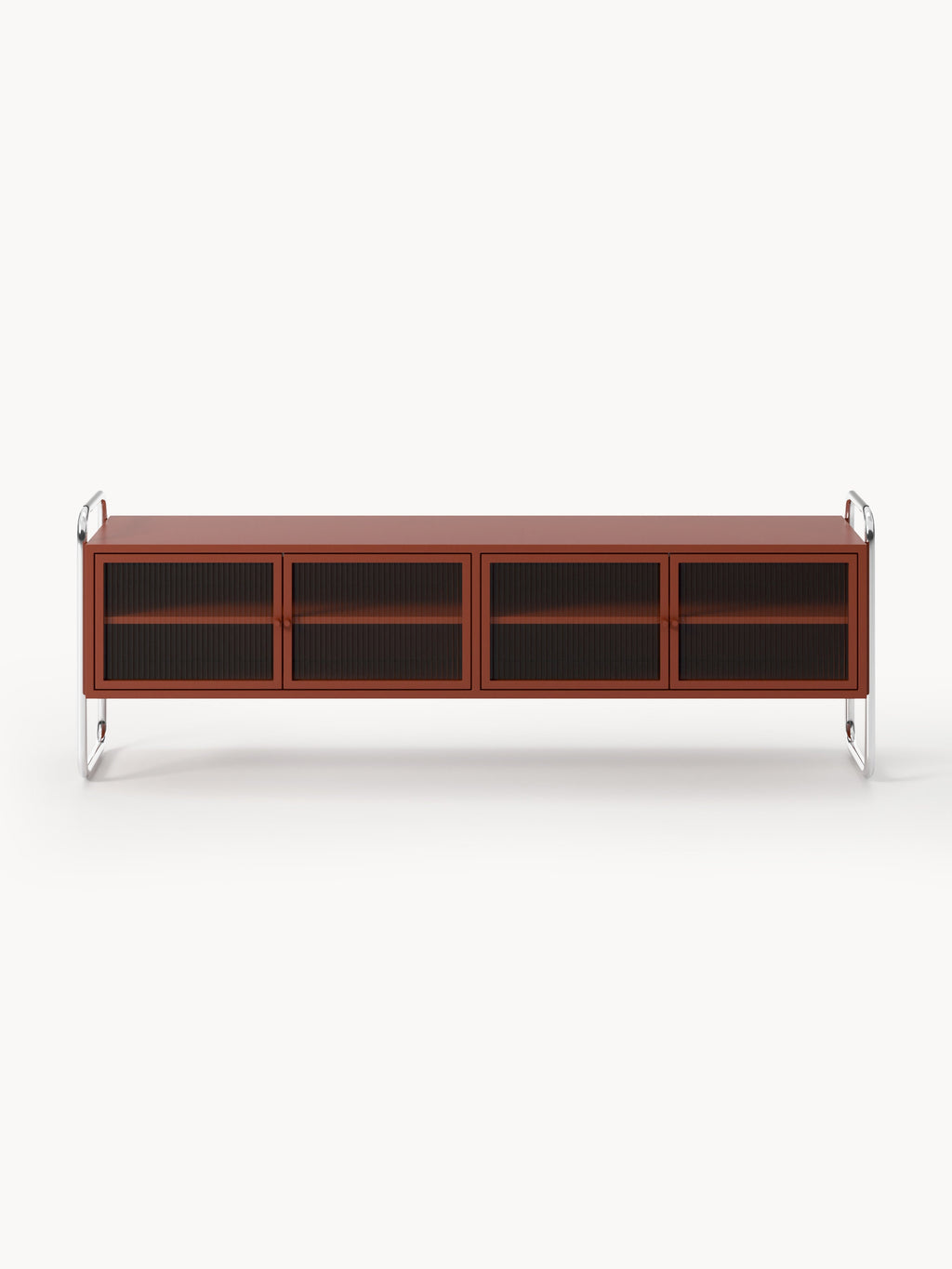 Robyn Metal Lowboard with Glass Front