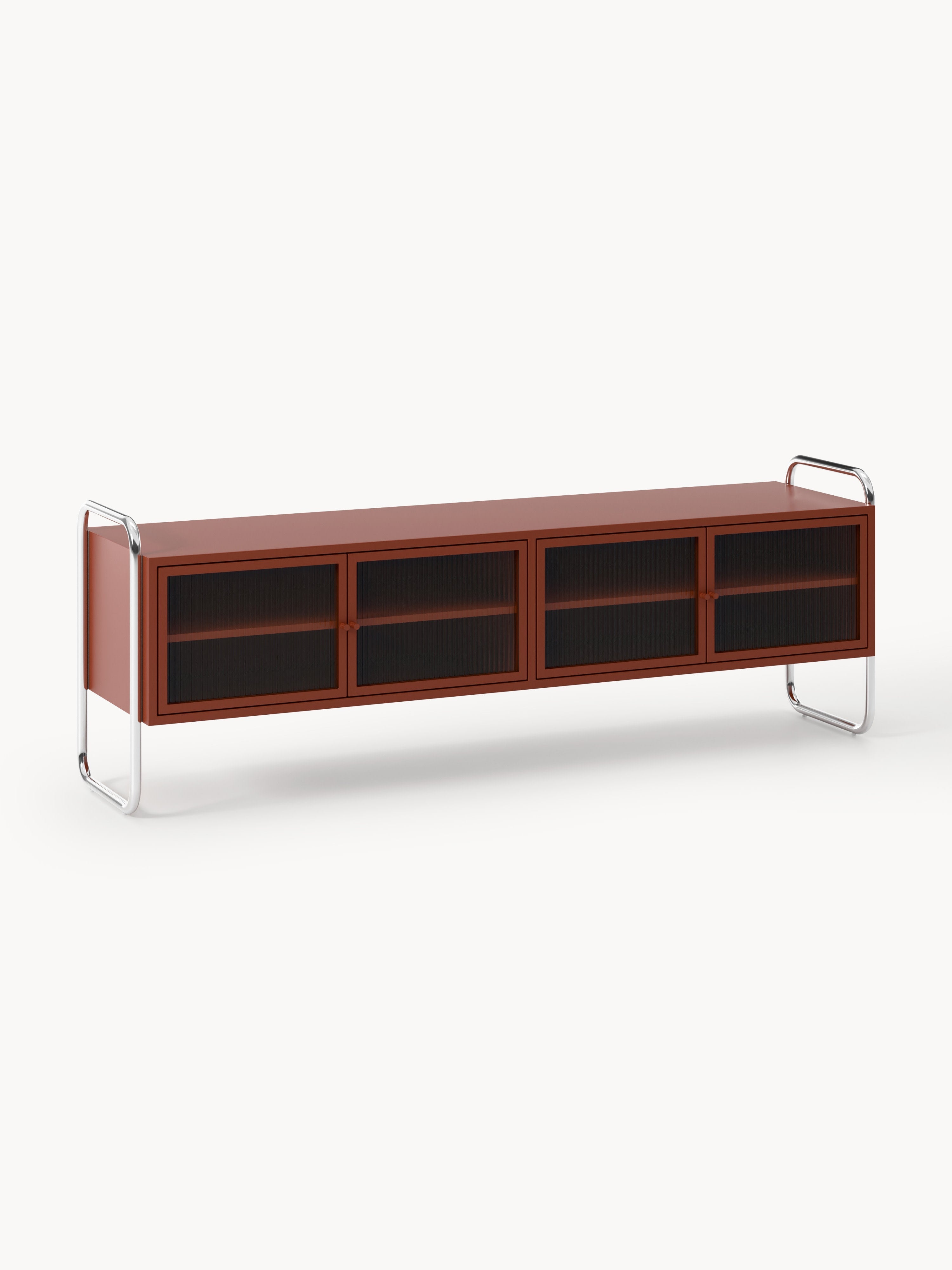 Gallery image 1 - Metal Lowboard Robyn with Glass Front