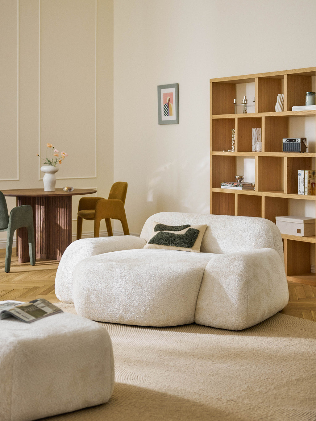 Wolke XL Teddy Bouclé Lounge Chair