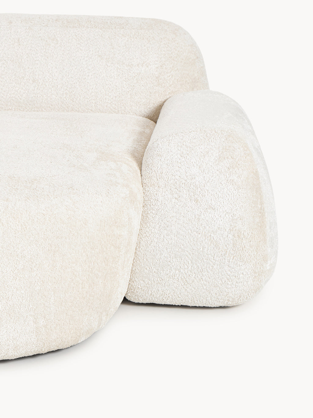 Wolke Modular Teddy Bouclé Corner Sofa (4-seater) with Chaise End