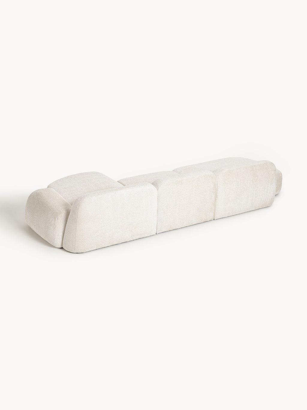 Wolke Modular Teddy Bouclé Corner Sofa (4-seater) with Chaise End