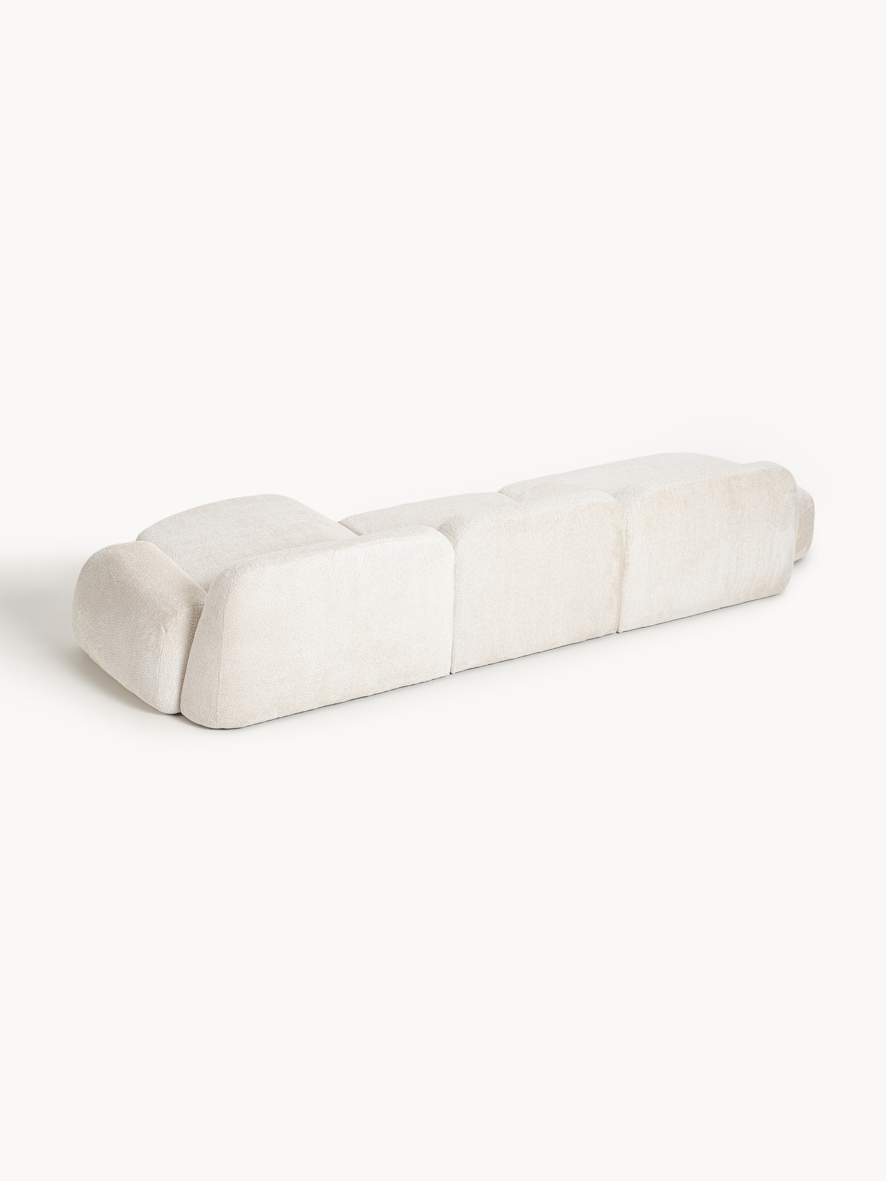 Wolke Modular Teddy Bouclé Corner Sofa (4-seater) with Chaise End