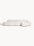 Gallery image 1 - Modular Teddy Bouclé Corner Sofa Wolke (4-seater) with Chaise End