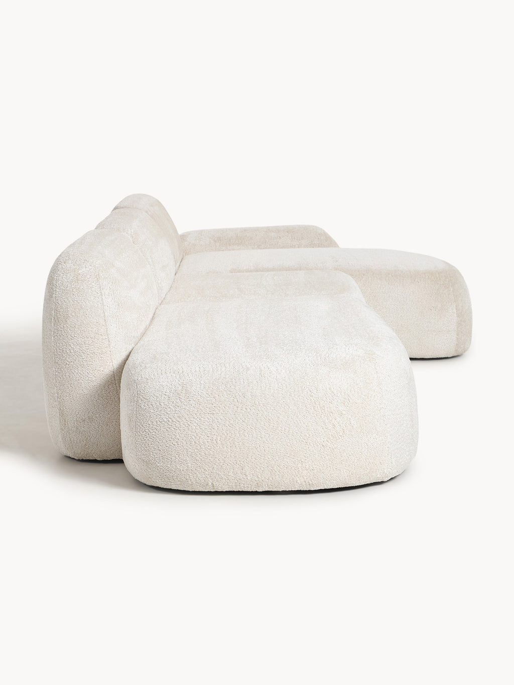 Wolke Modular Teddy Bouclé Corner Sofa (4-seater) with Chaise End