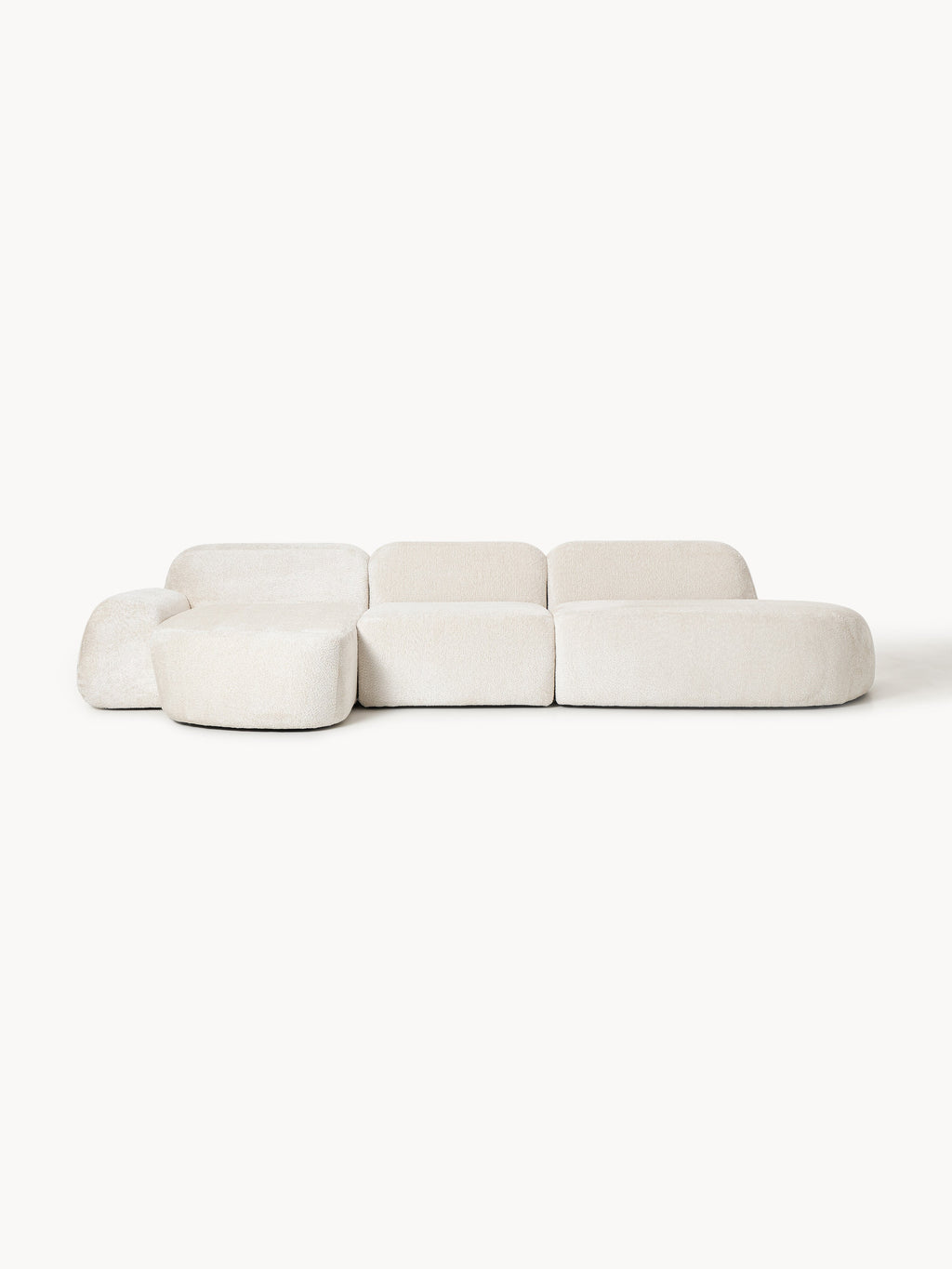 Wolke Modular Teddy Bouclé Corner Sofa (4-seater) with Chaise End
