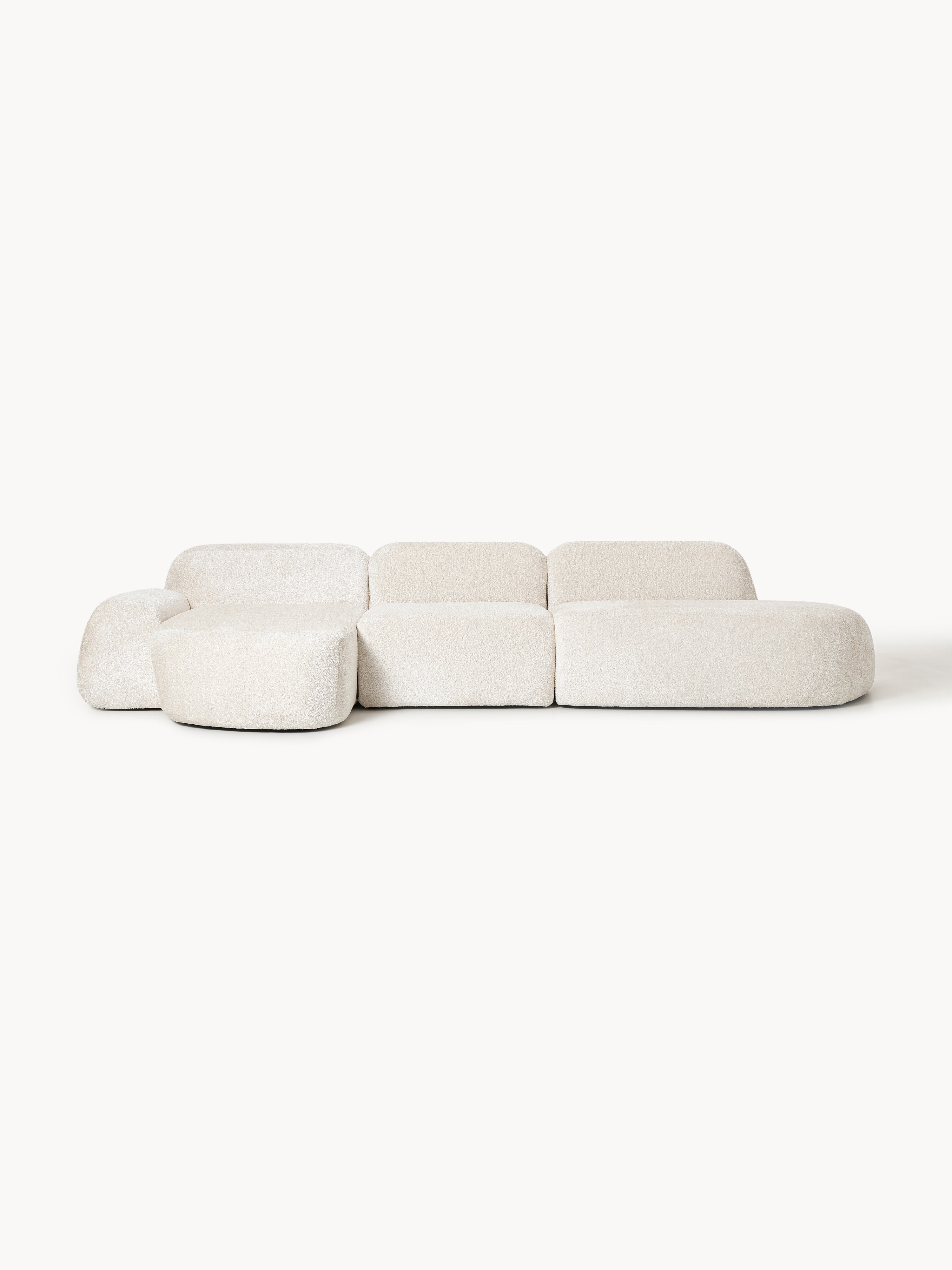 Wolke Modular Teddy Bouclé Corner Sofa (4-seater) with Chaise End