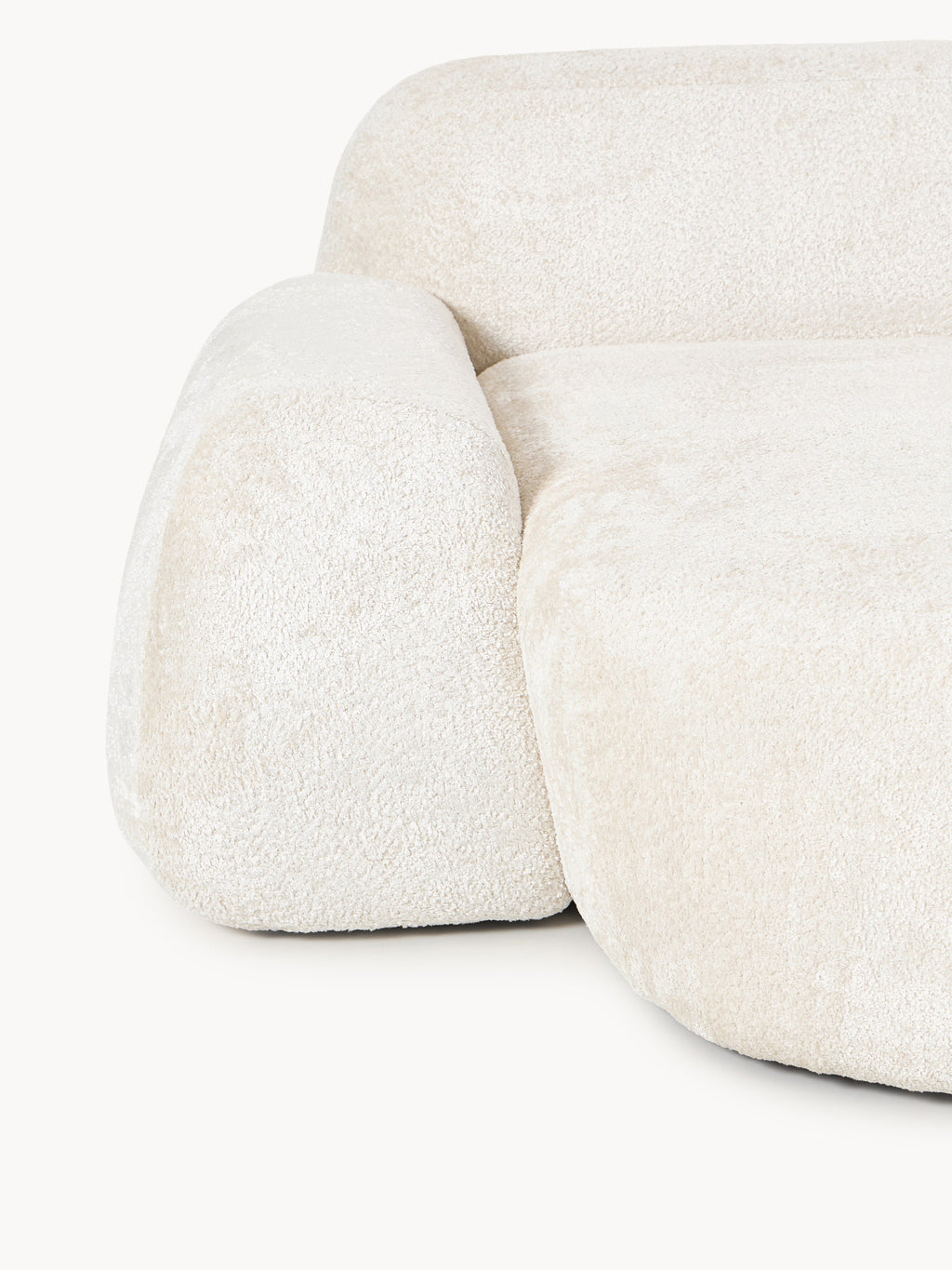 Wolke Modular Teddy Bouclé Corner Sofa (4-seater) with Chaise End