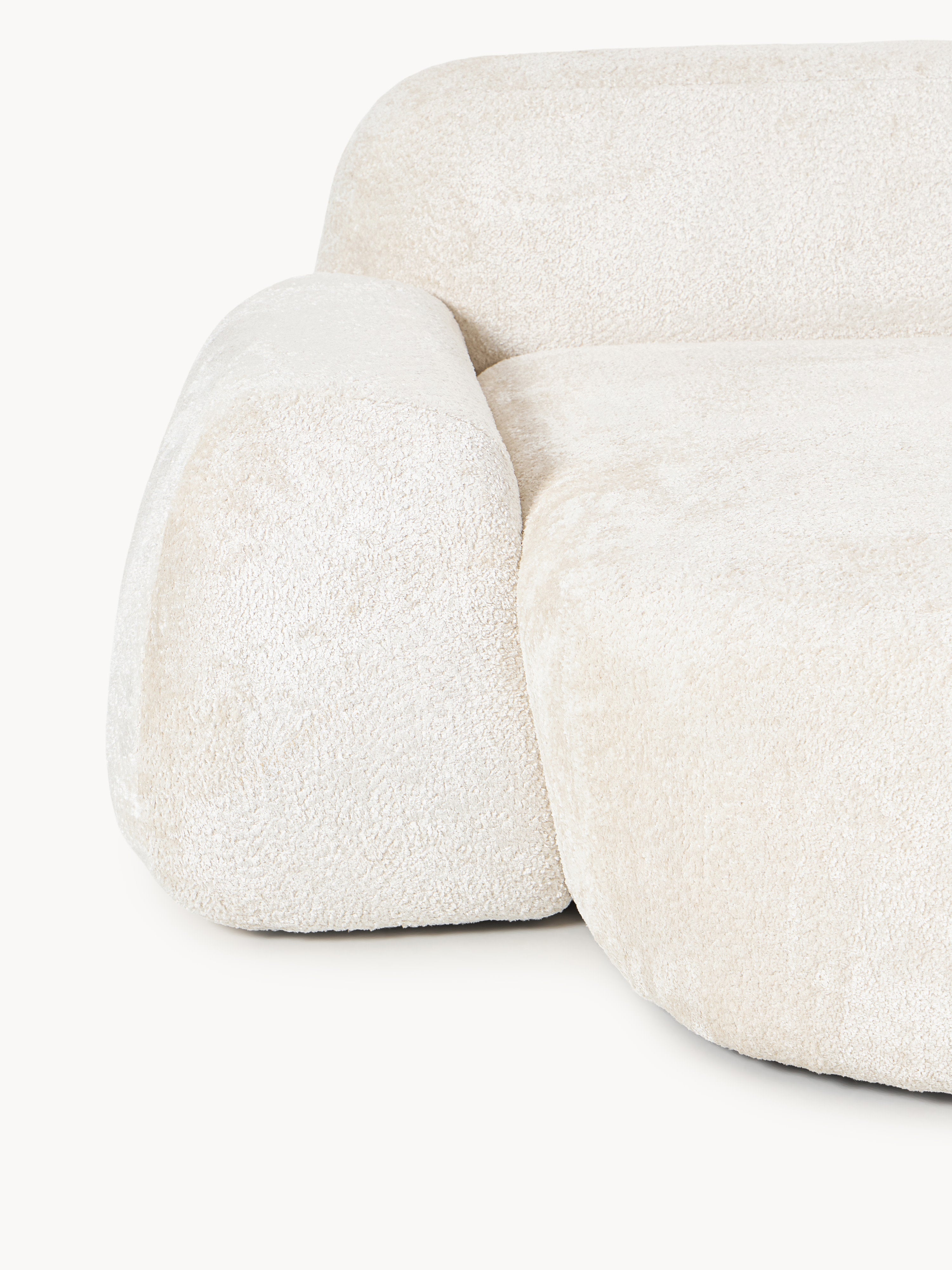 Wolke Modular Teddy Bouclé Corner Sofa (4-seater) with Chaise End