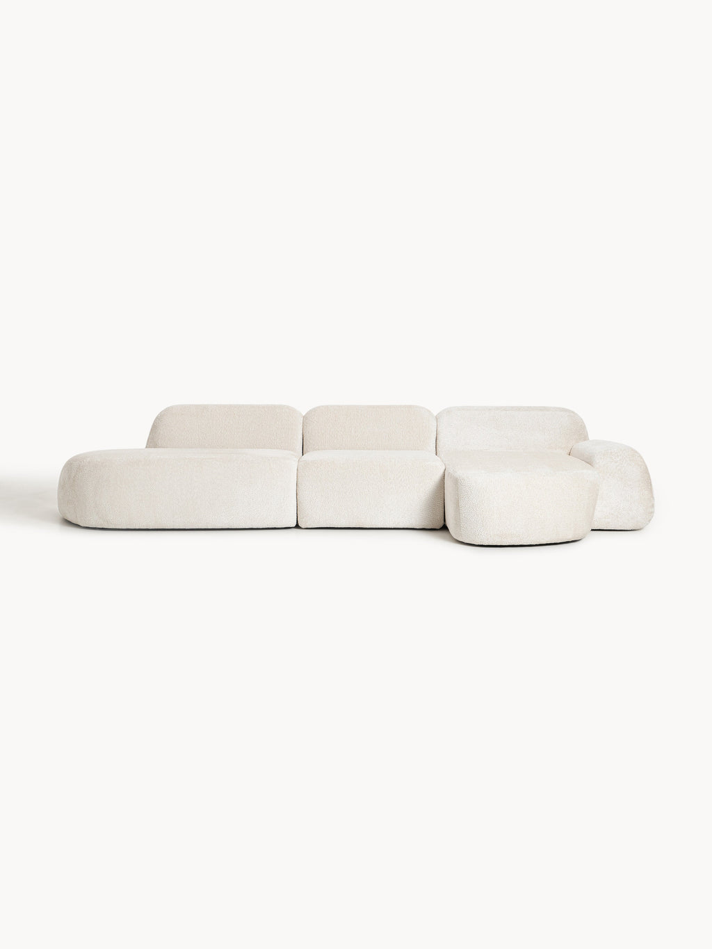 Wolke Modular Teddy Bouclé Corner Sofa (4-seater) with Chaise End