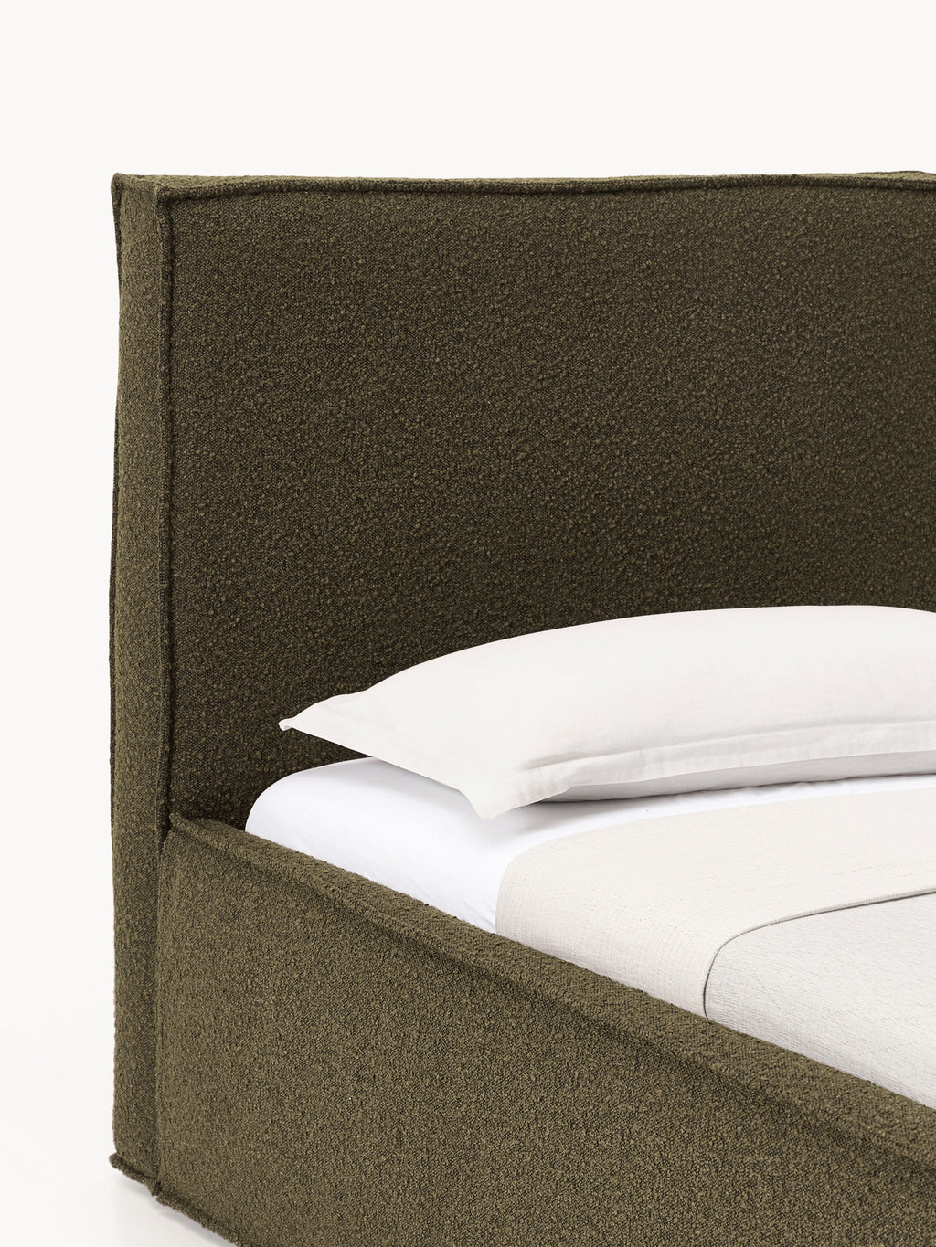 Dream Upholstered Bouclé Bed with Storage