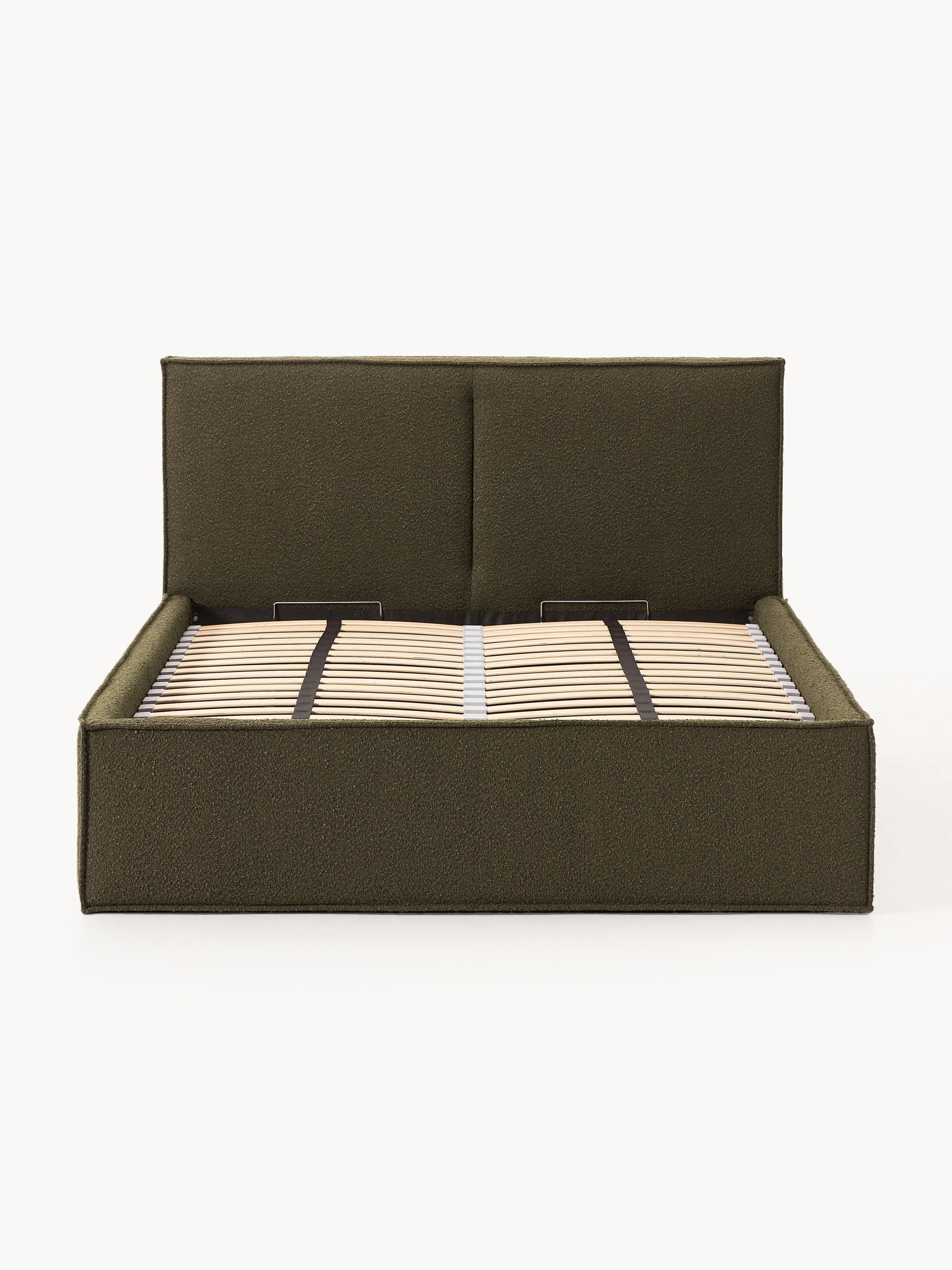 Dream Upholstered Bouclé Bed with Storage