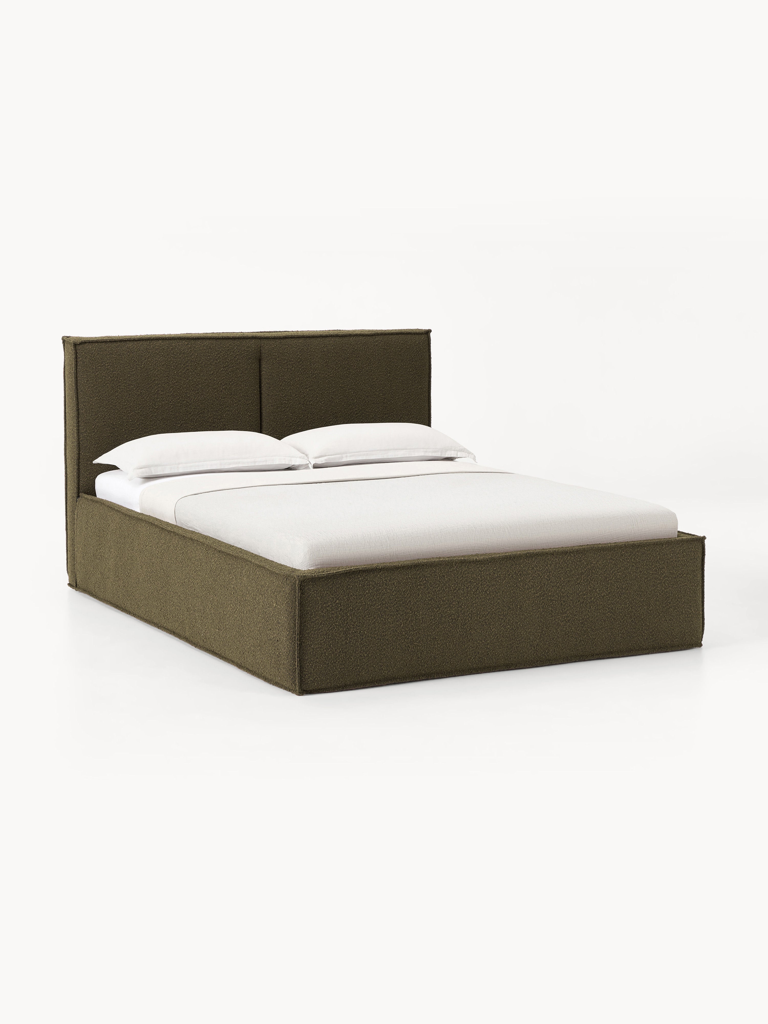 Dream Upholstered Bouclé Bed with Storage