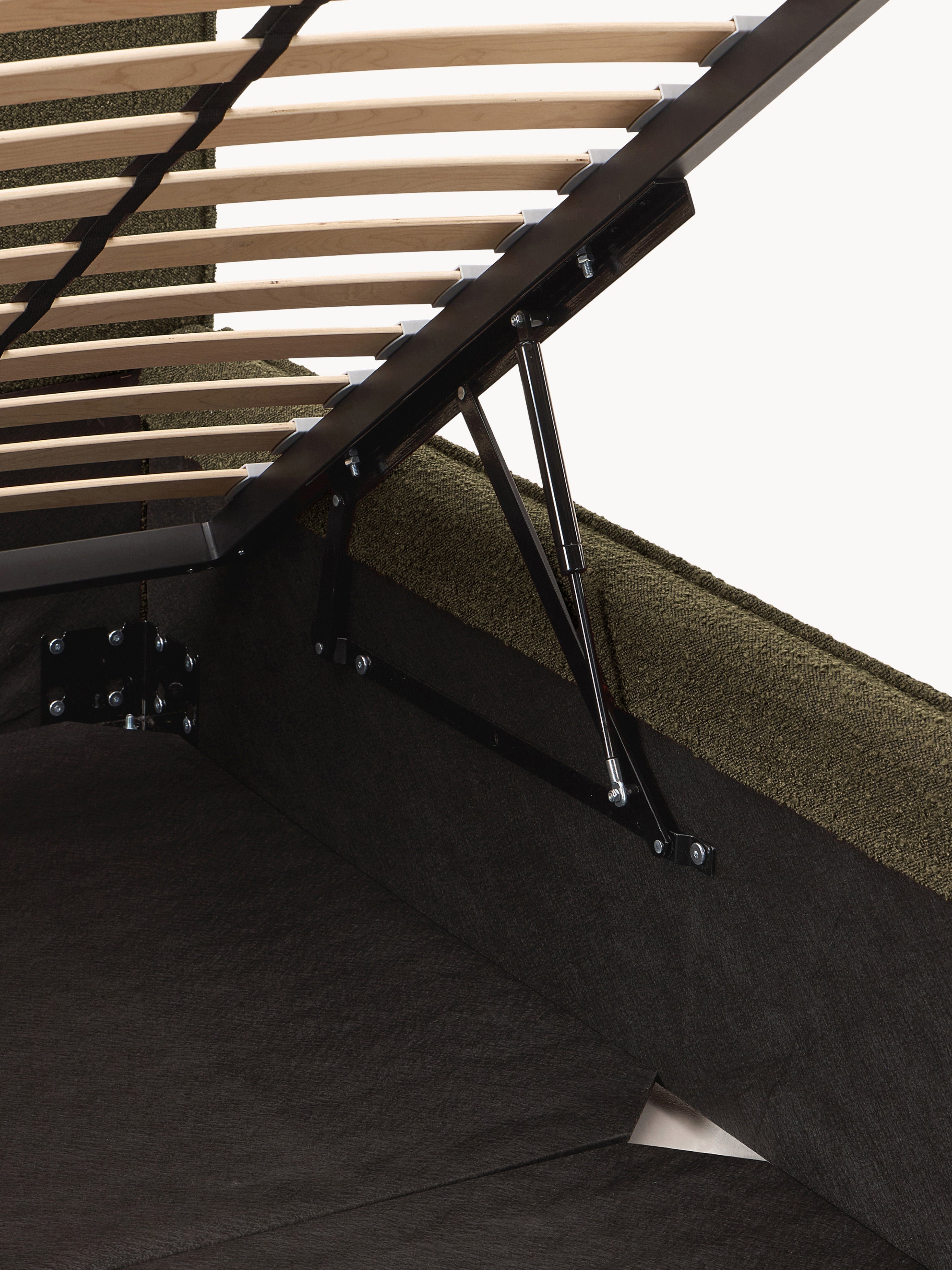 Dream Upholstered Bouclé Bed with Storage