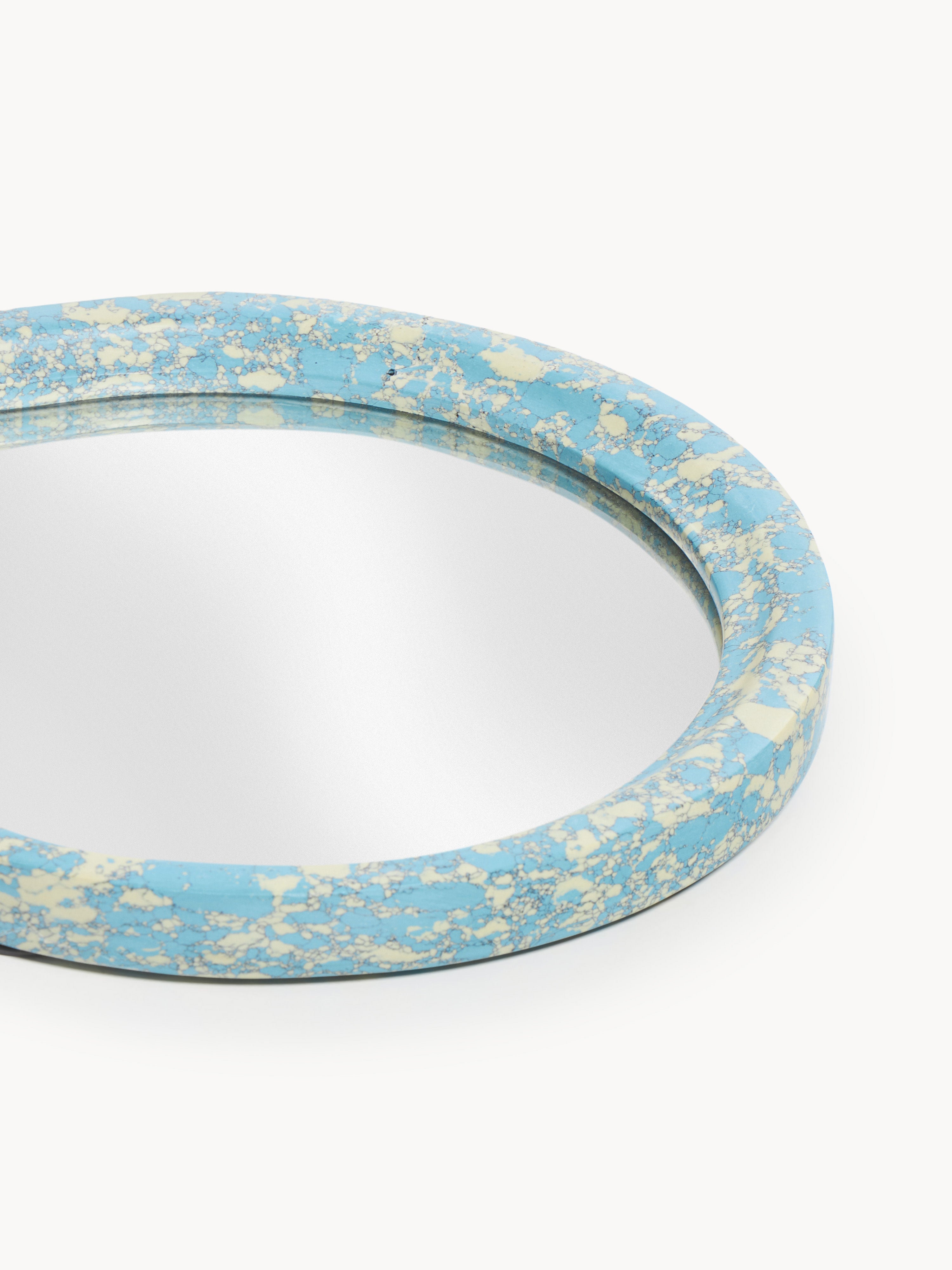 Elara Wall Mirror with Engineered Marble Frame