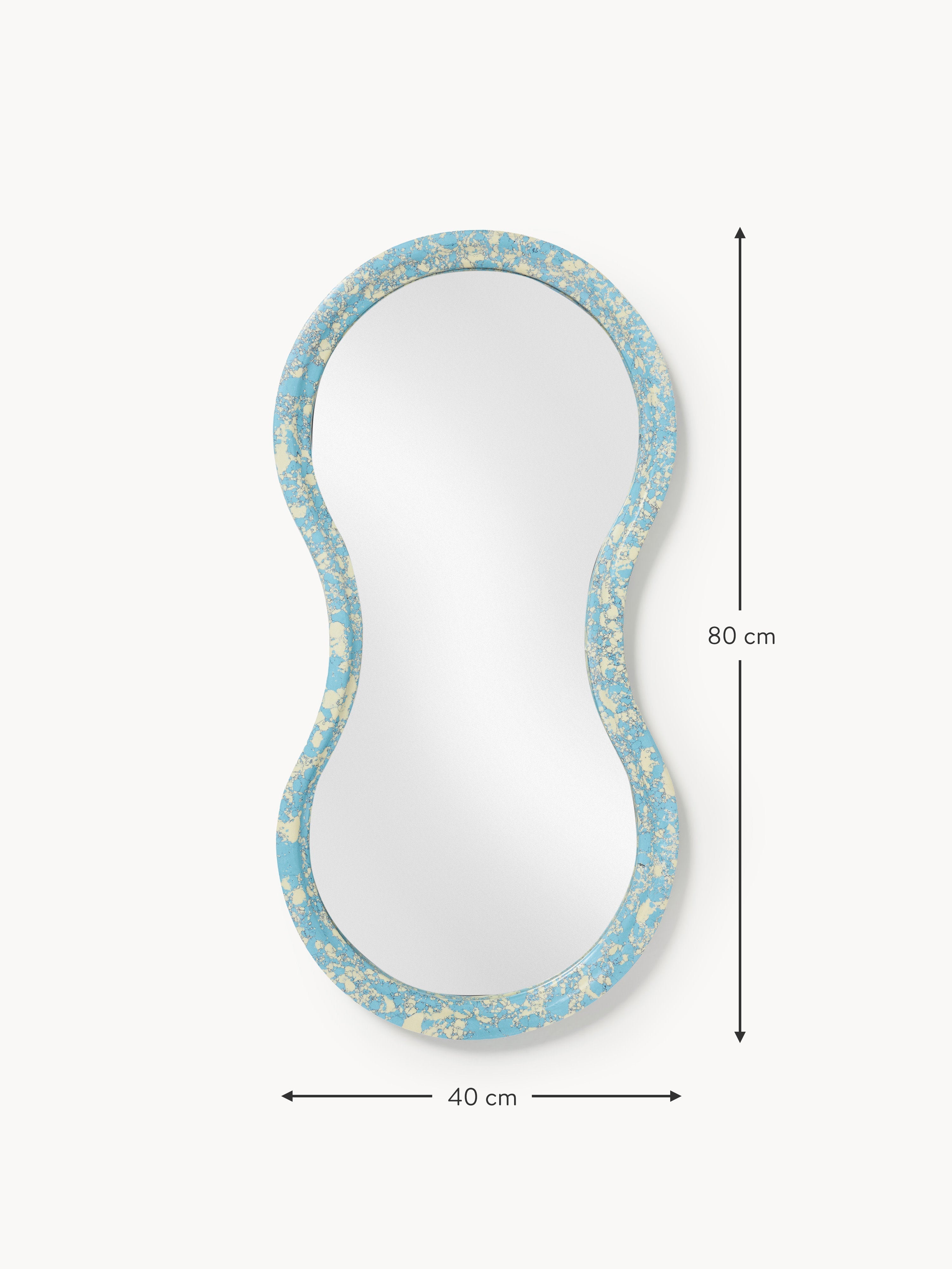 Elara Wall Mirror with Engineered Marble Frame