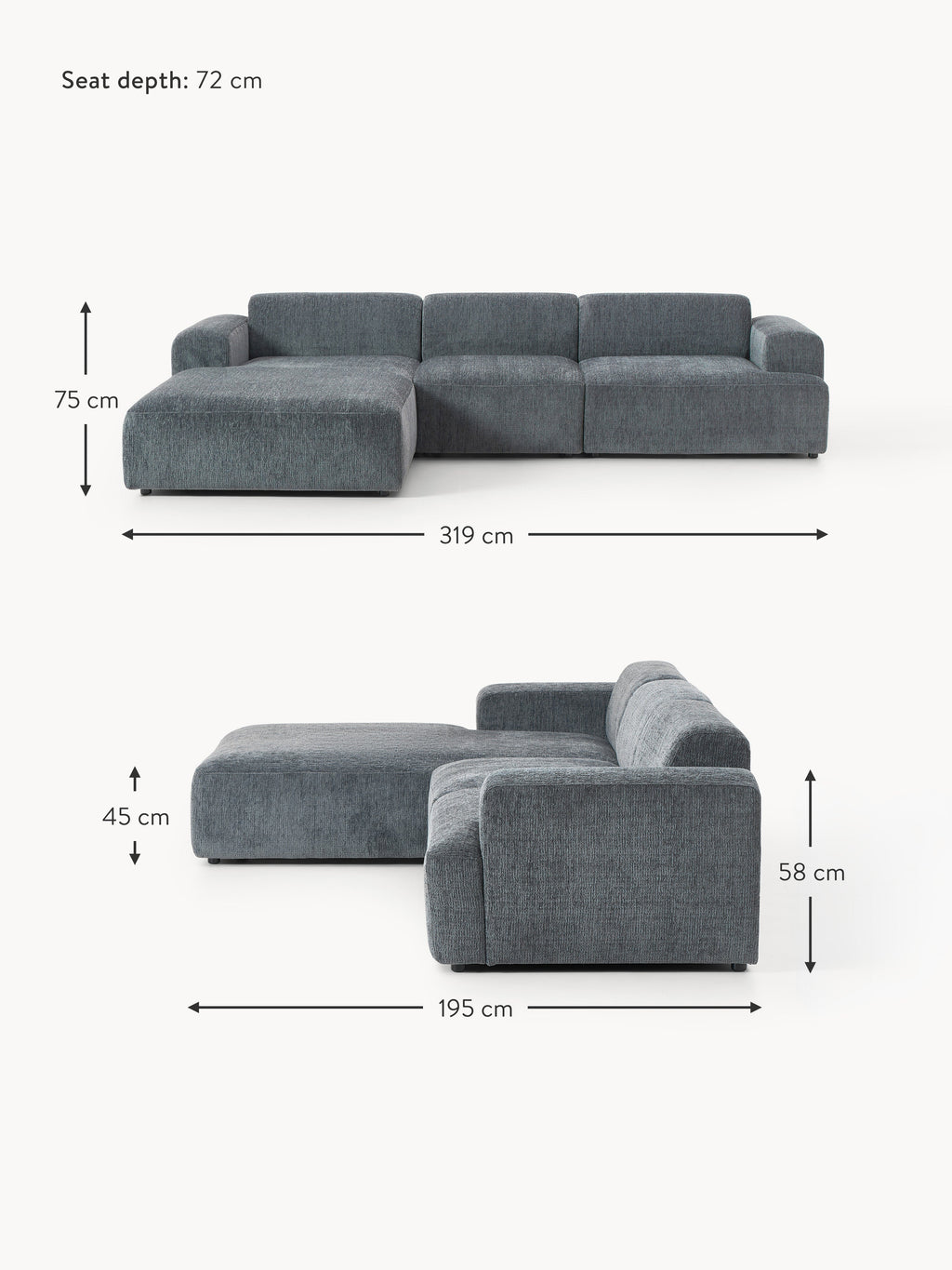 Melva Corner Sofa (4-seater)