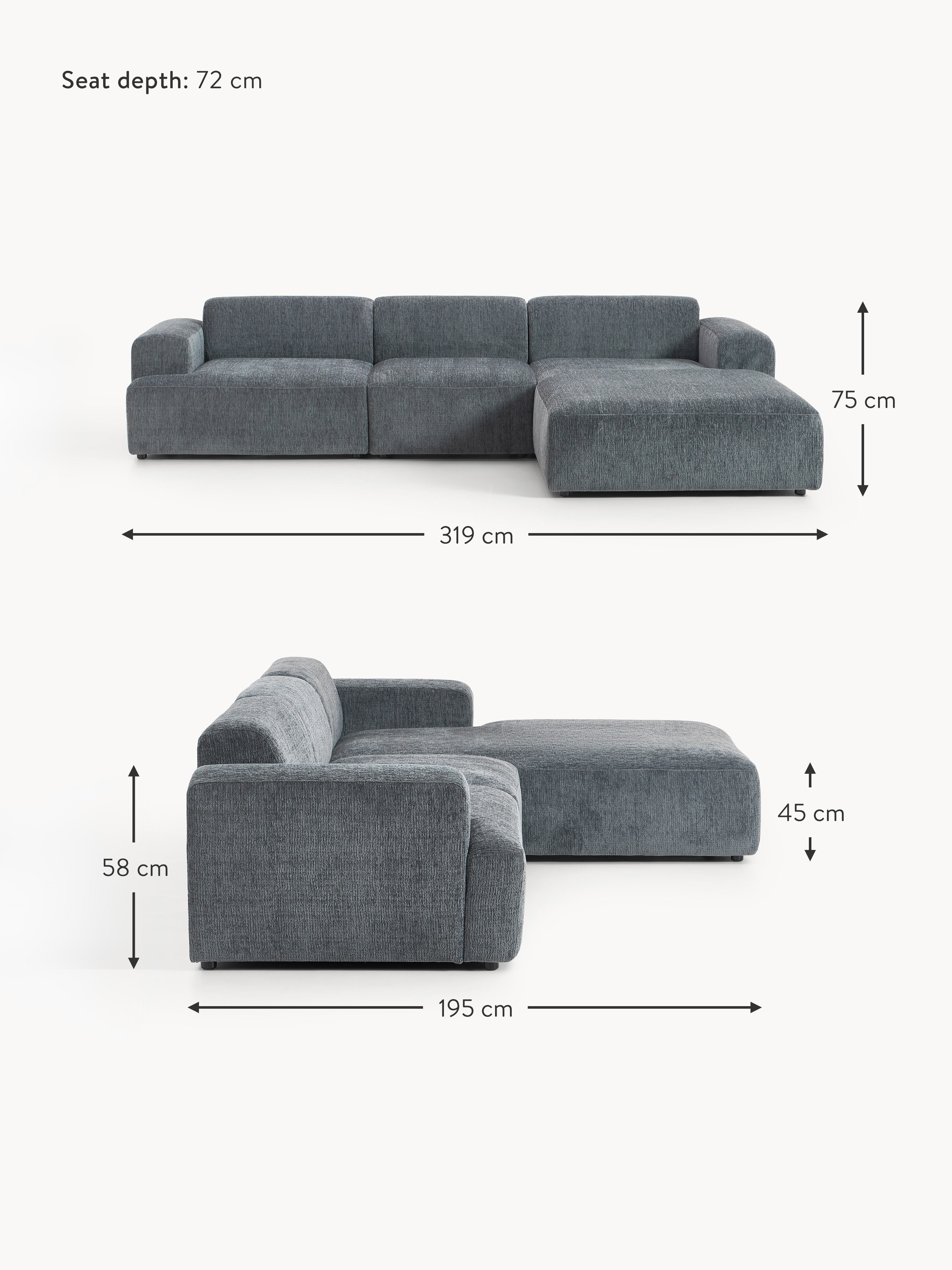 Melva Corner Sofa (4-seater)