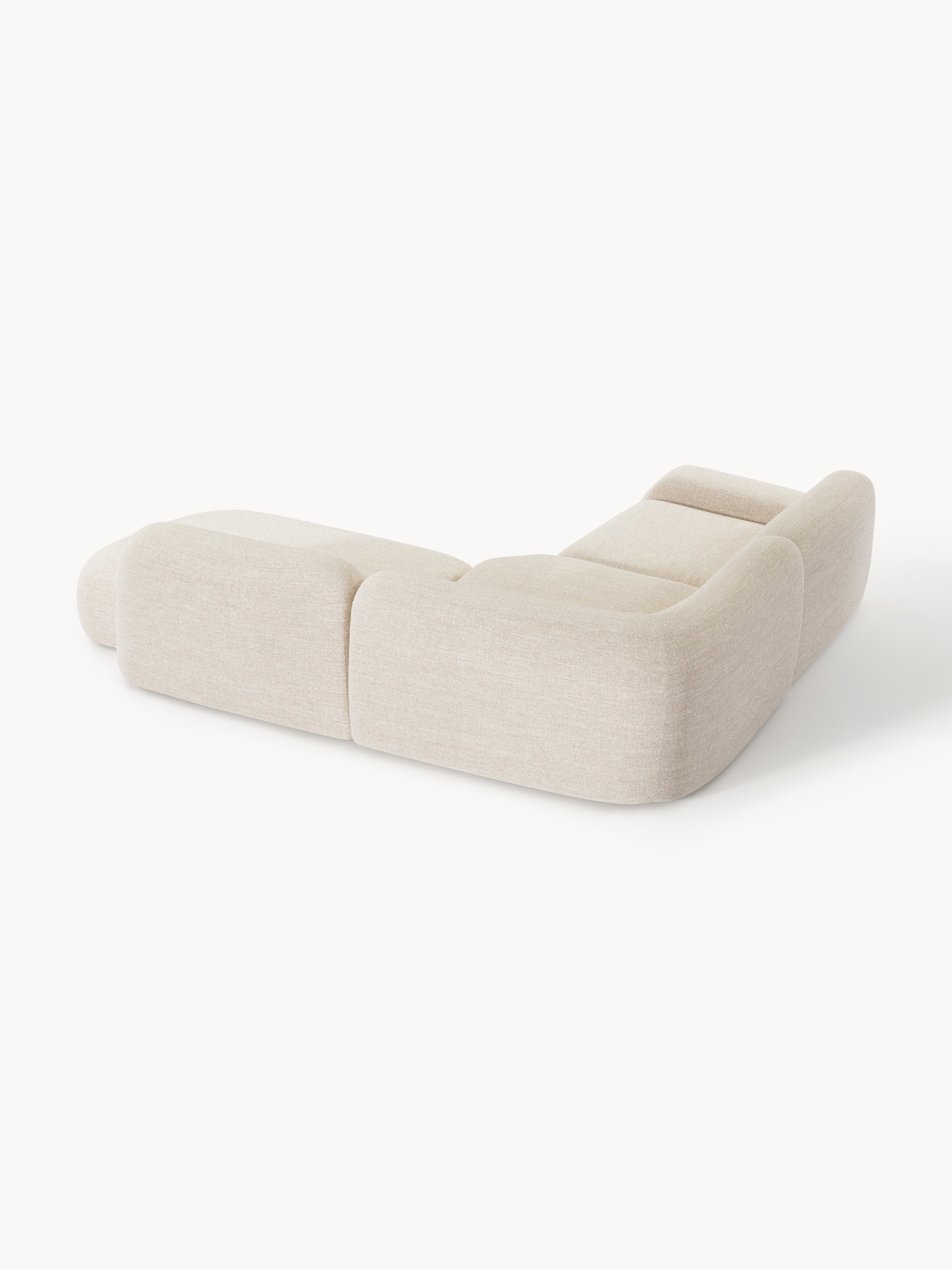 Wolke Modular Bouclé Corner Sofa (4-seater) with Chaise End
