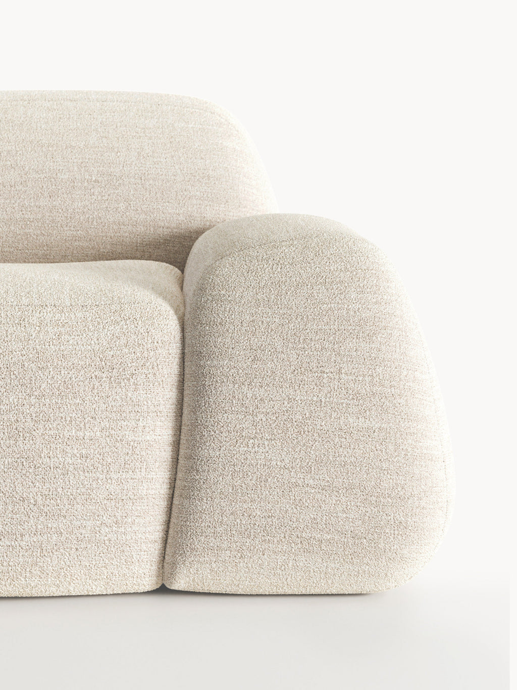 Wolke Modular Bouclé Corner Sofa (4-seater) with Chaise End