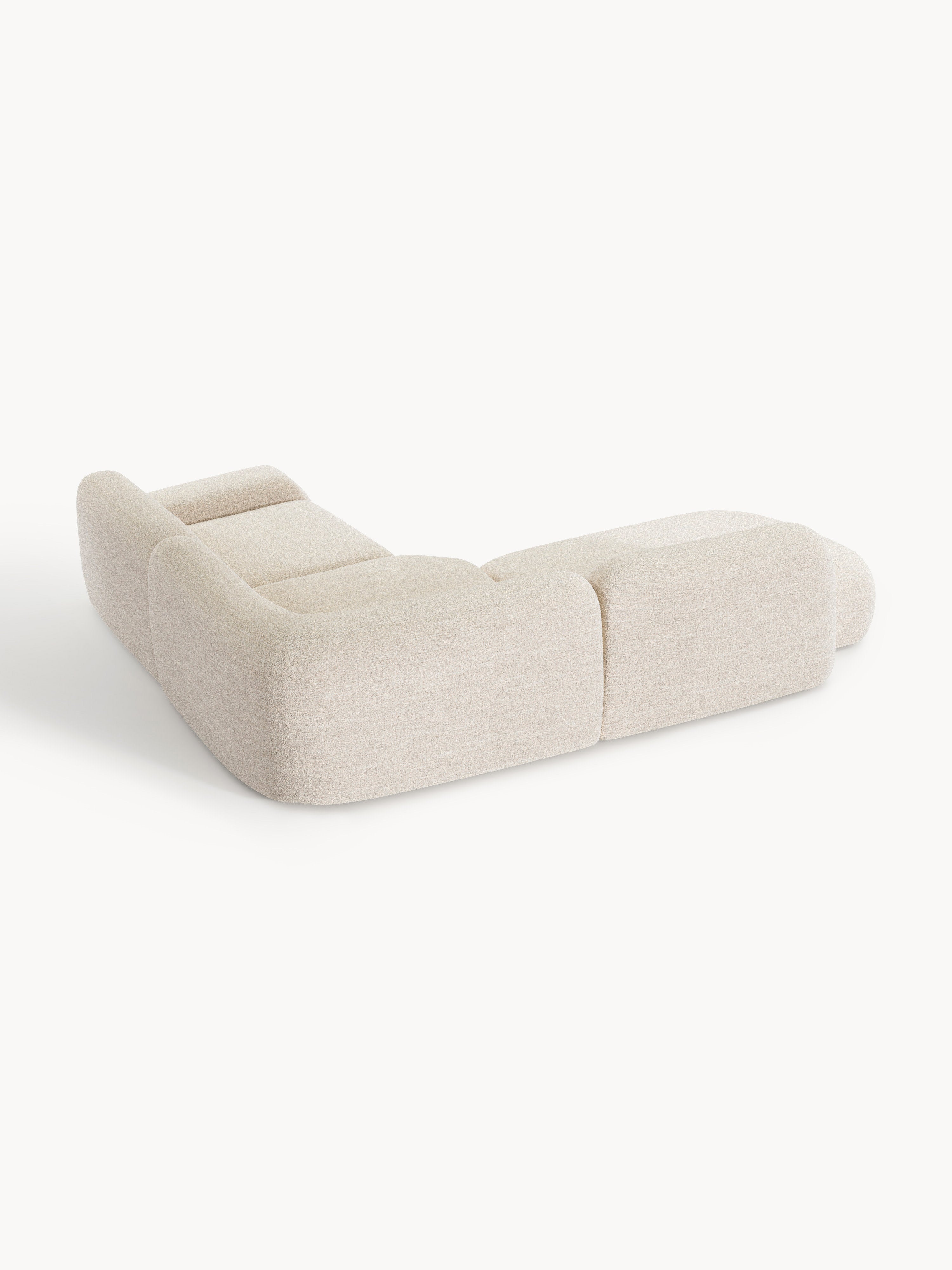 Wolke Modular Bouclé Corner Sofa (4-seater) with Chaise End